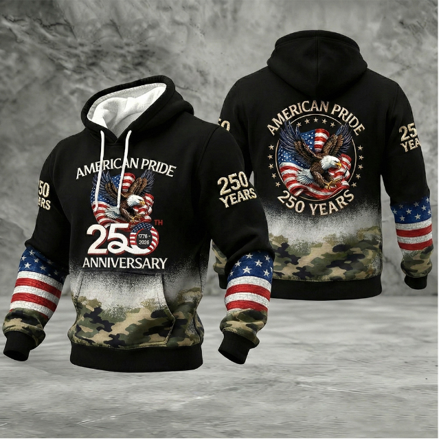 American Pride 250th Anniversary - United State of America-3D Unisex Hoodie（Free shipping！！）