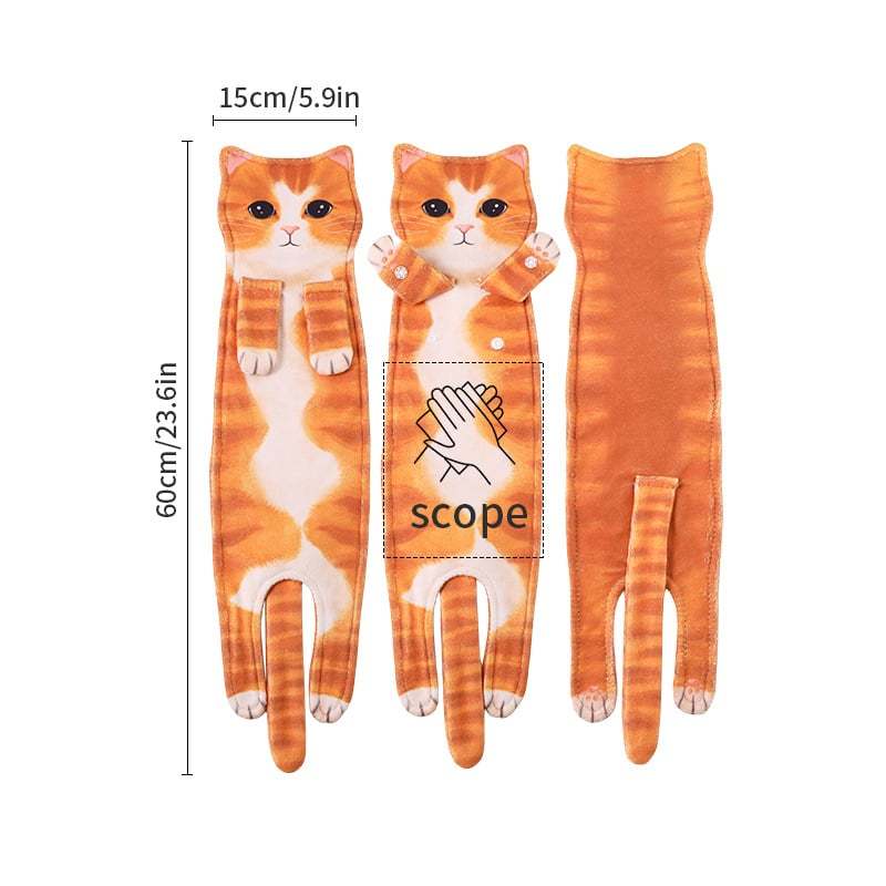 🎁😺Funny Cat Hand Towels for Cat Lovers