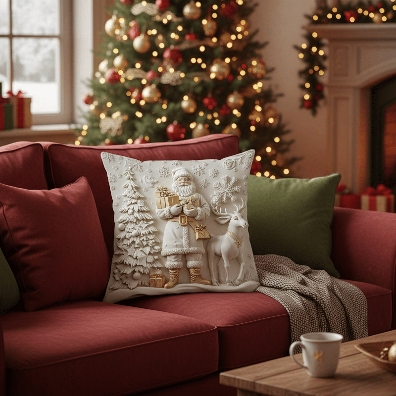 Christmas Themed Cushion Cover