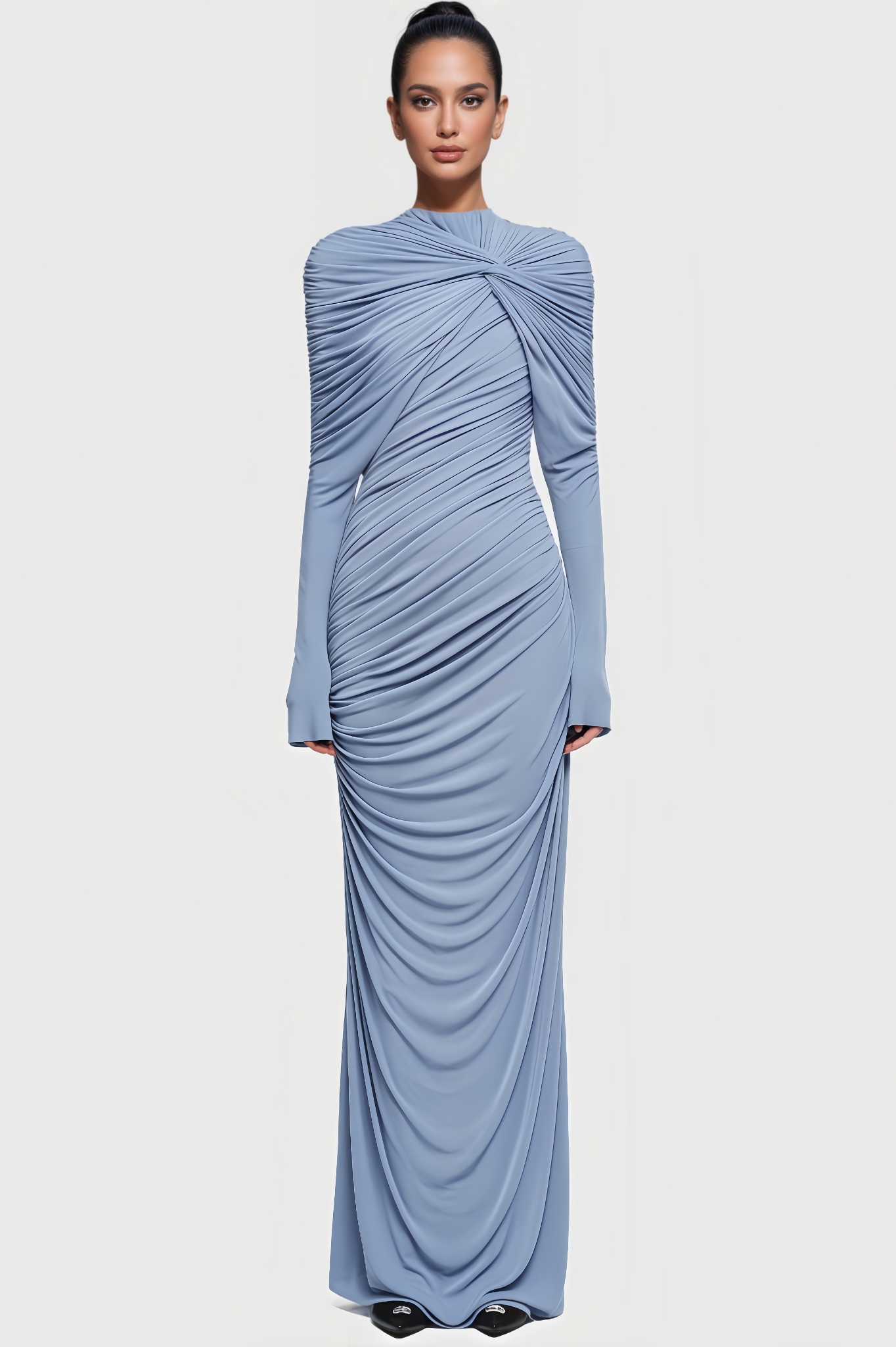 Aisly Asymmetrical Form-Fitting Maxi Dress