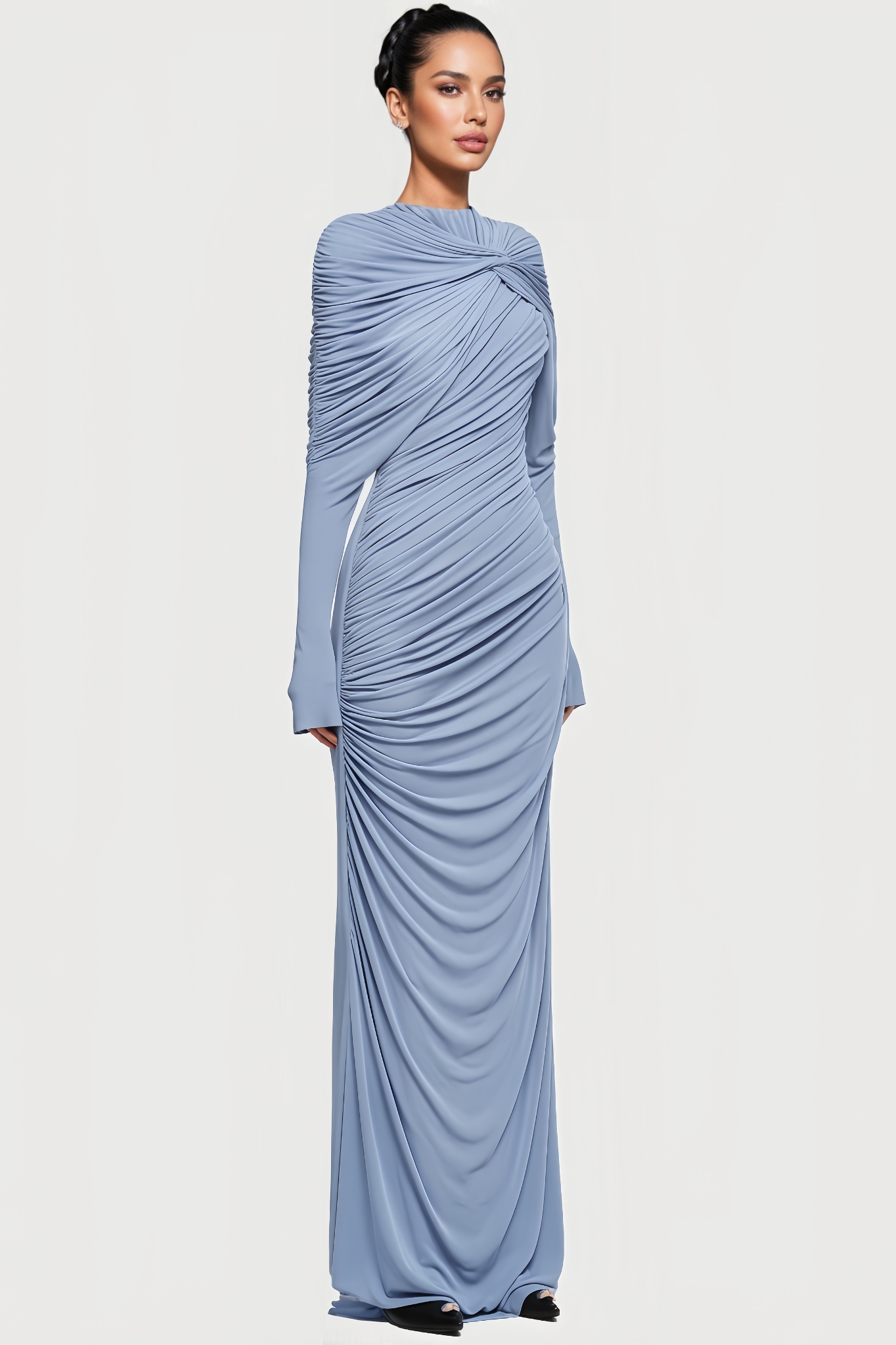 Aisly Asymmetrical Form-Fitting Maxi Dress
