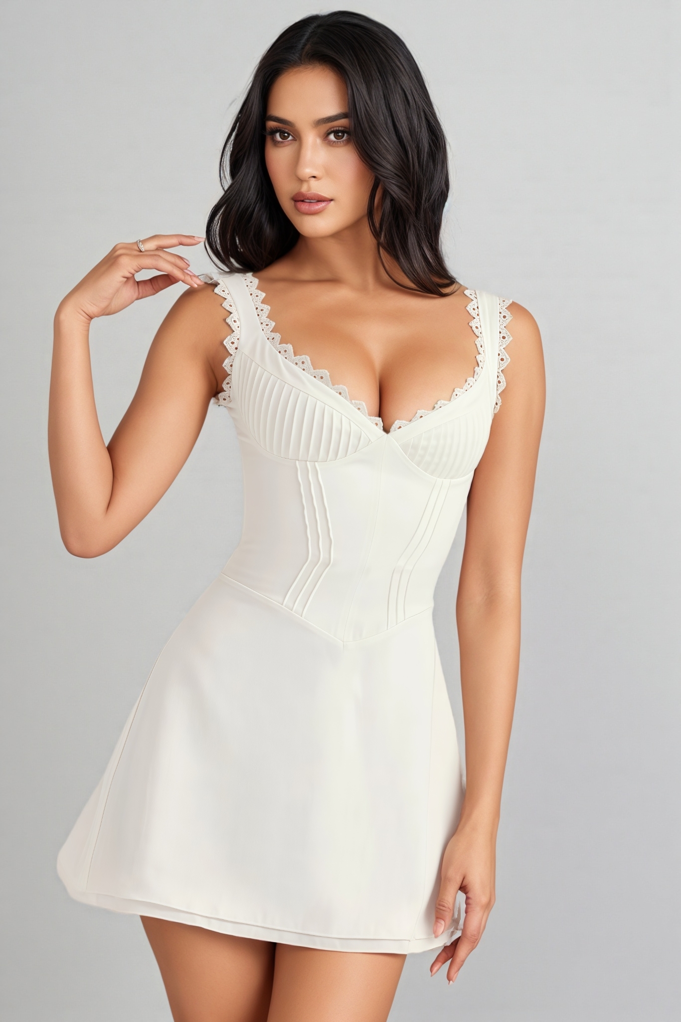 Kaye Lace Slim Cami Mini Dress