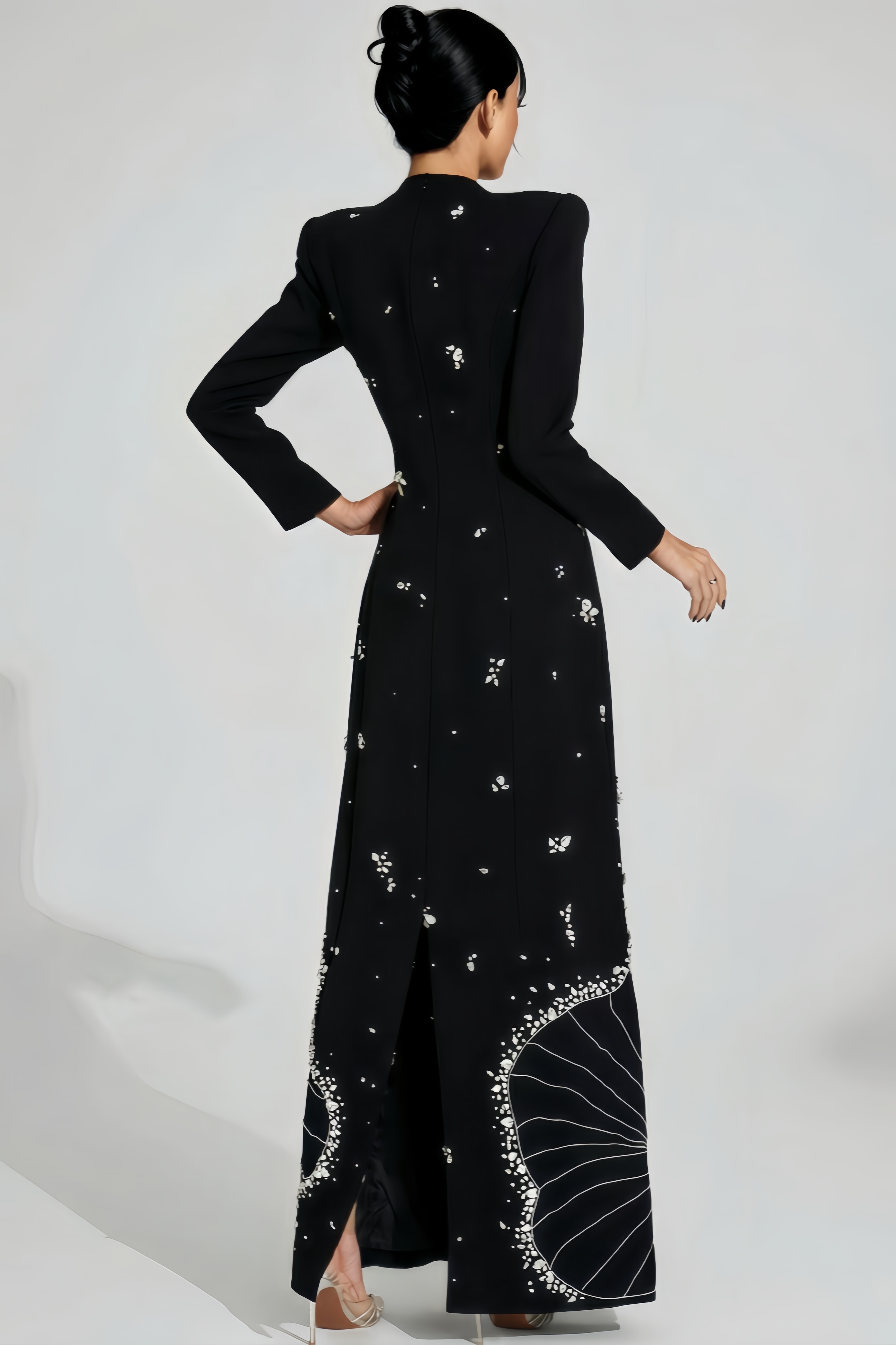 Rana Black Diamond Maxi Dress