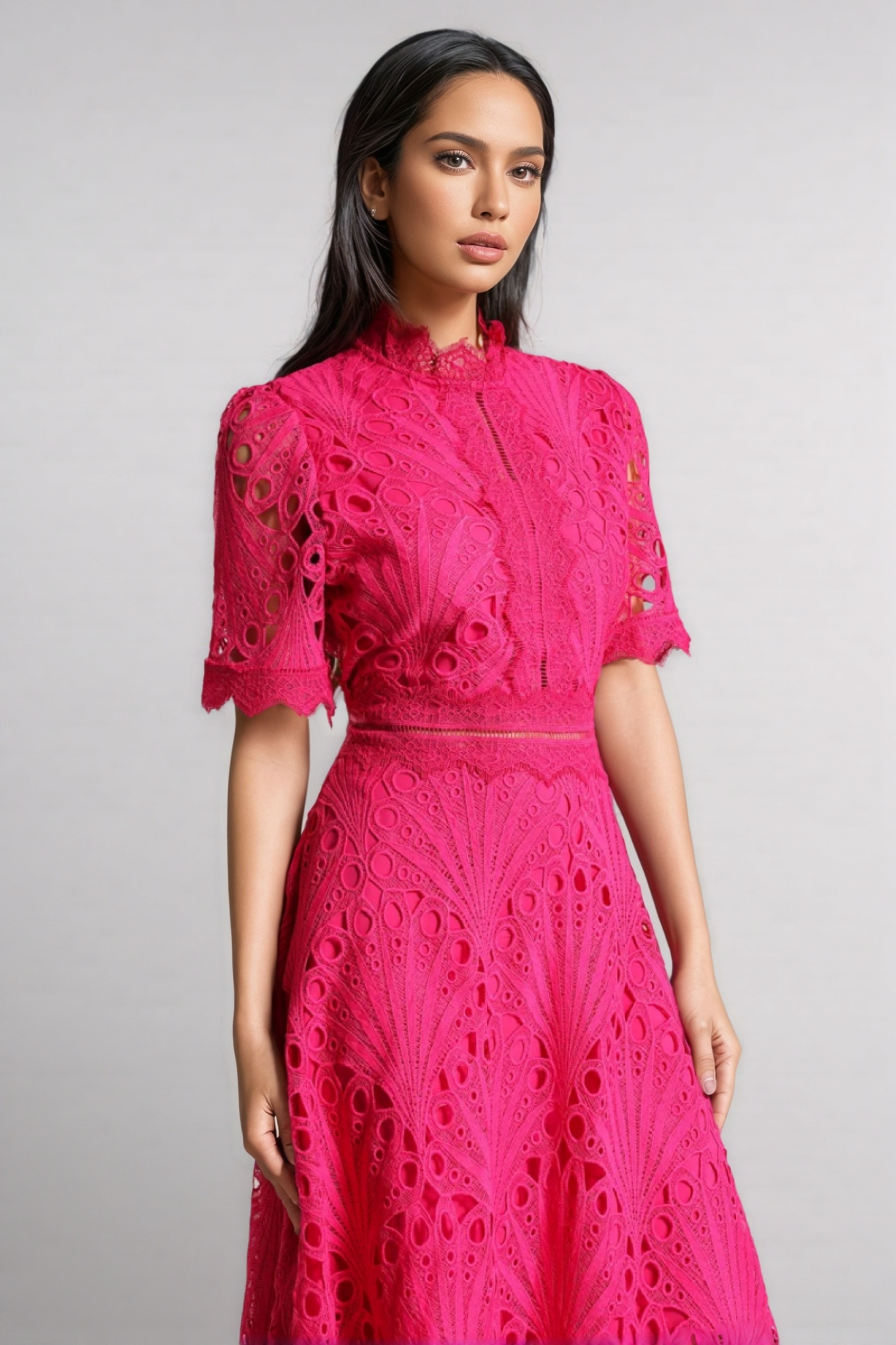 Malvina Lace Midi Dress