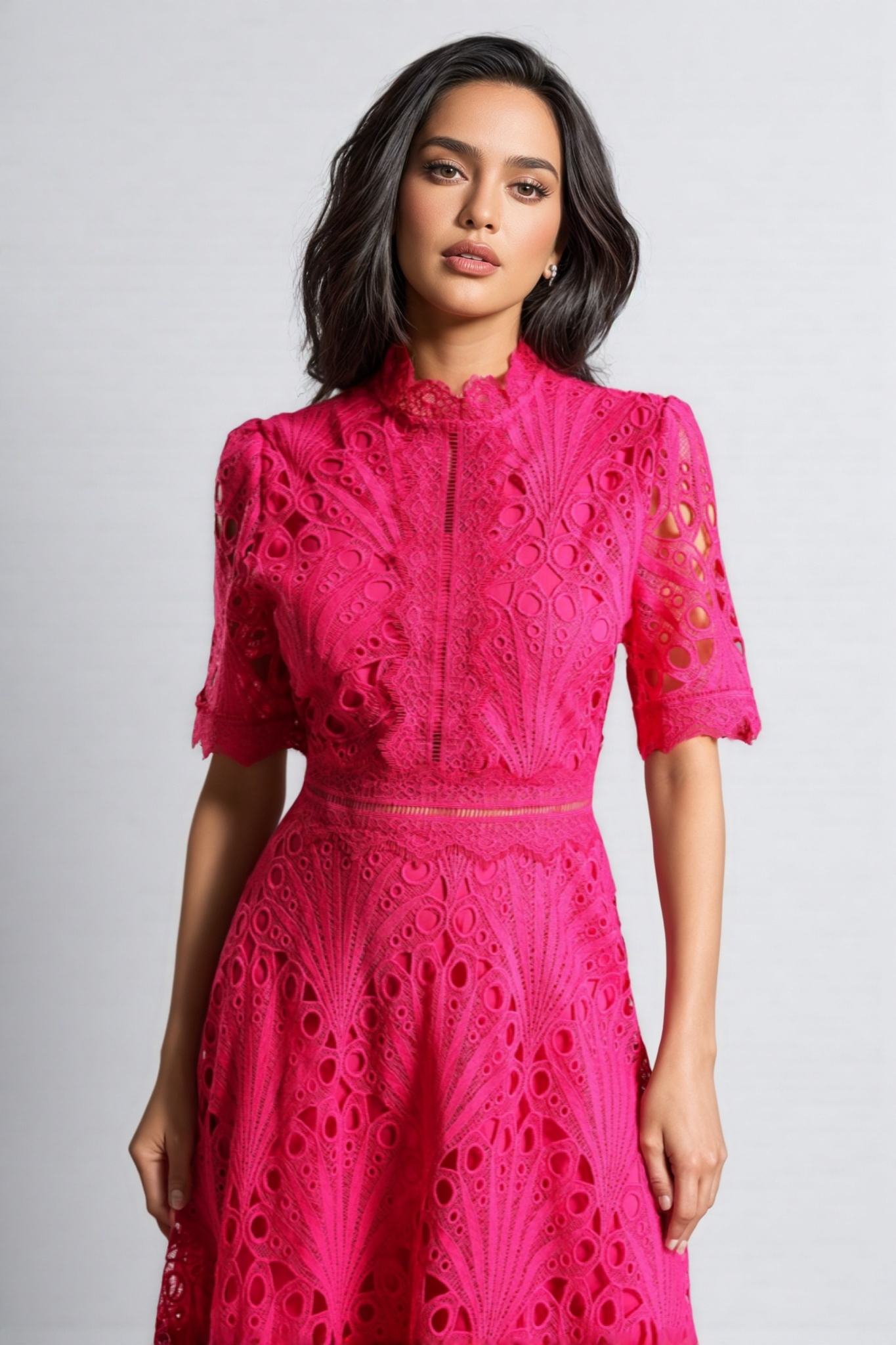Malvina Lace Midi Dress