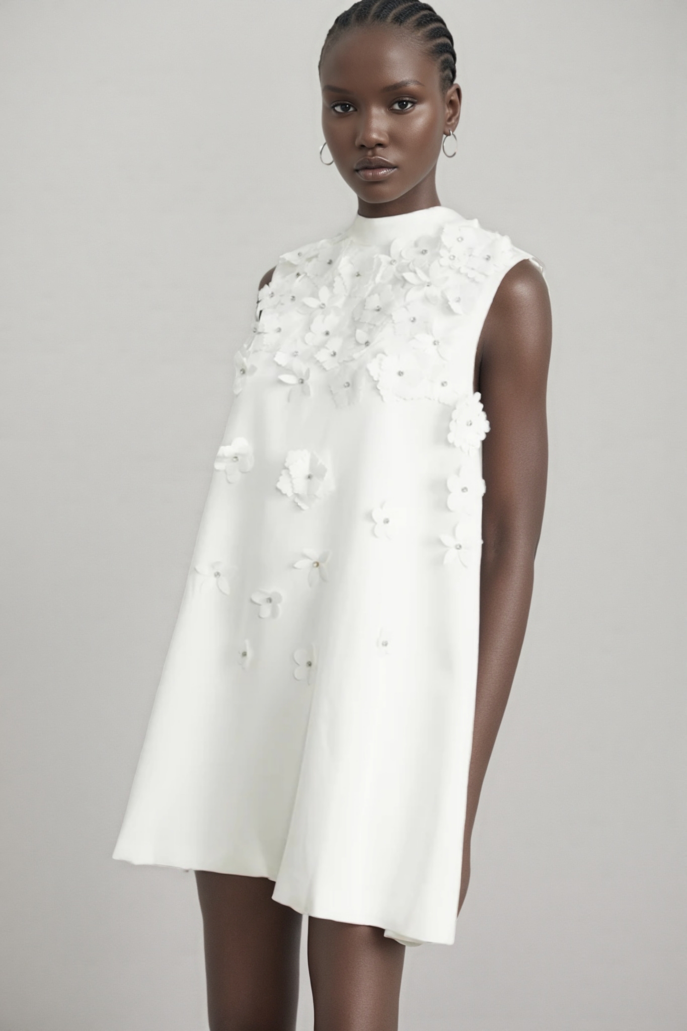 Eulalia Faux-flower Mini Dress