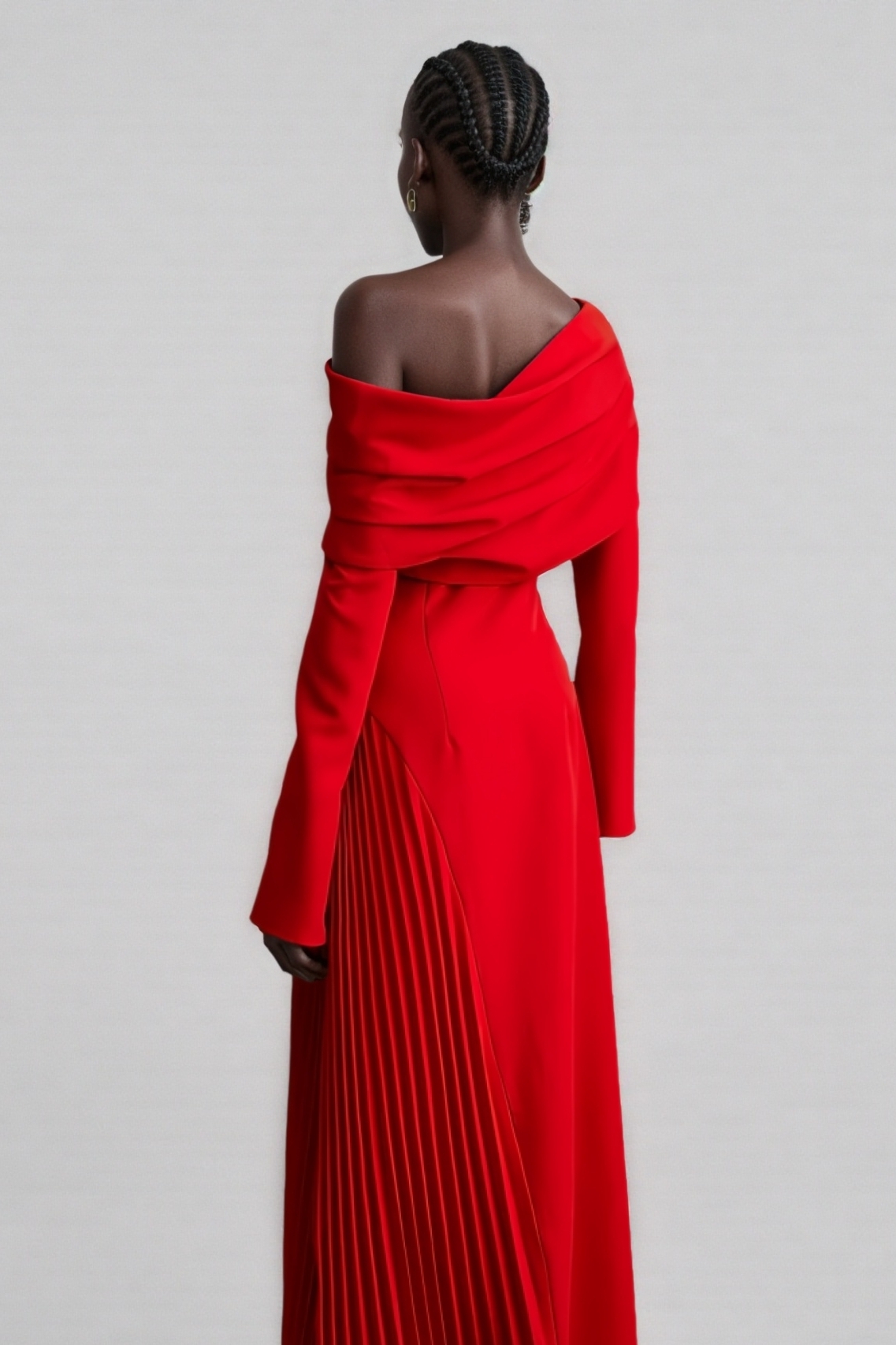 Kila Strapless Slant Neck Maxi Dress