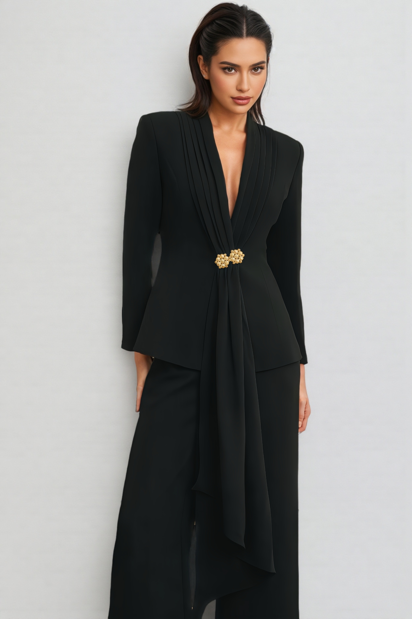 Loma Pleated Jacket & Trousers Matching Set