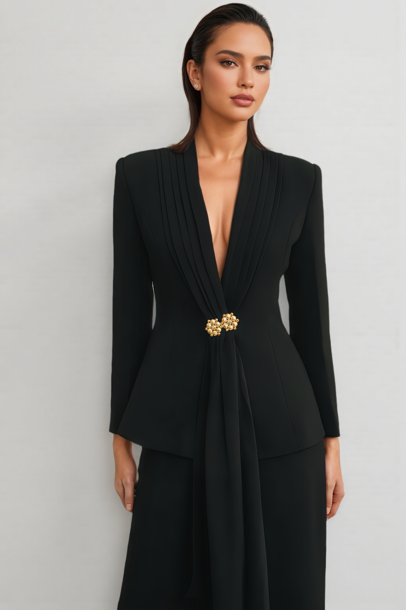 Loma Pleated Jacket & Trousers Matching Set