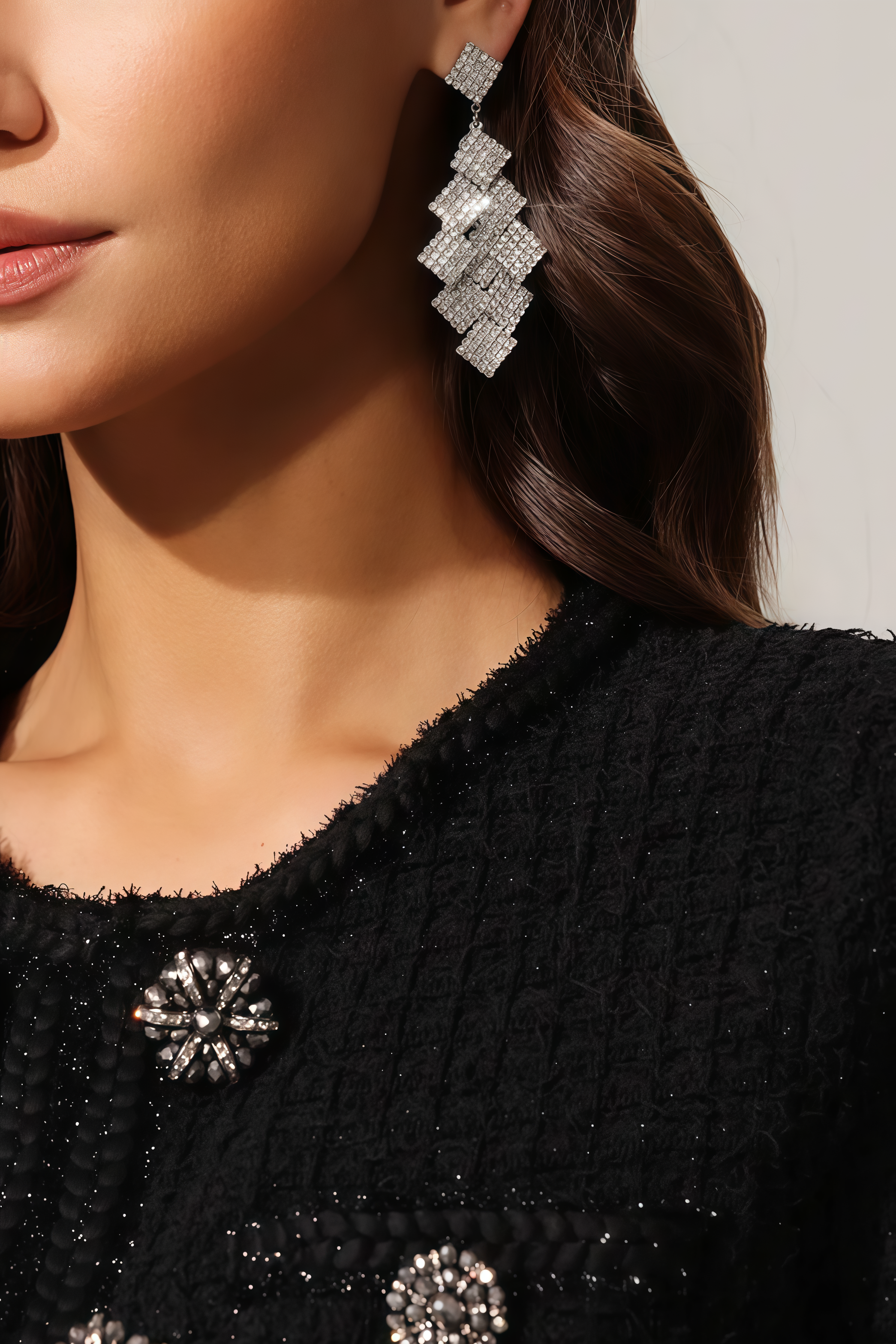 Davori Water Diamond Rhomb Earrings