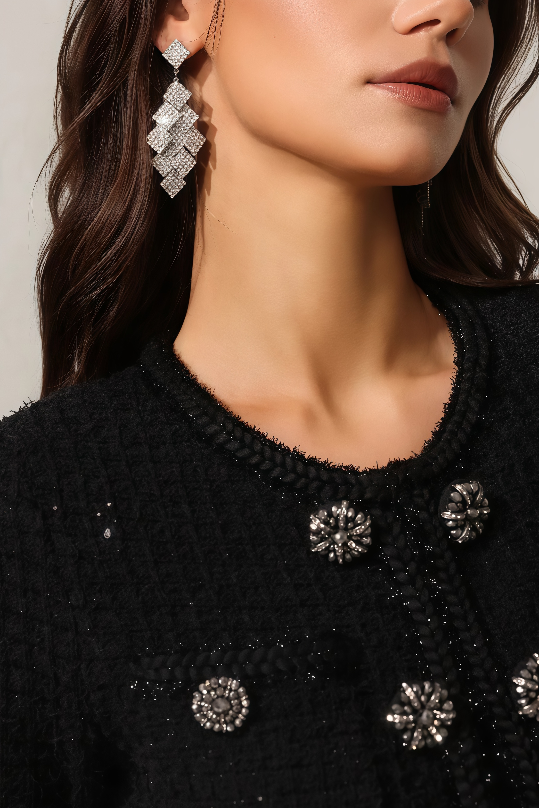 Davori Water Diamond Rhomb Earrings