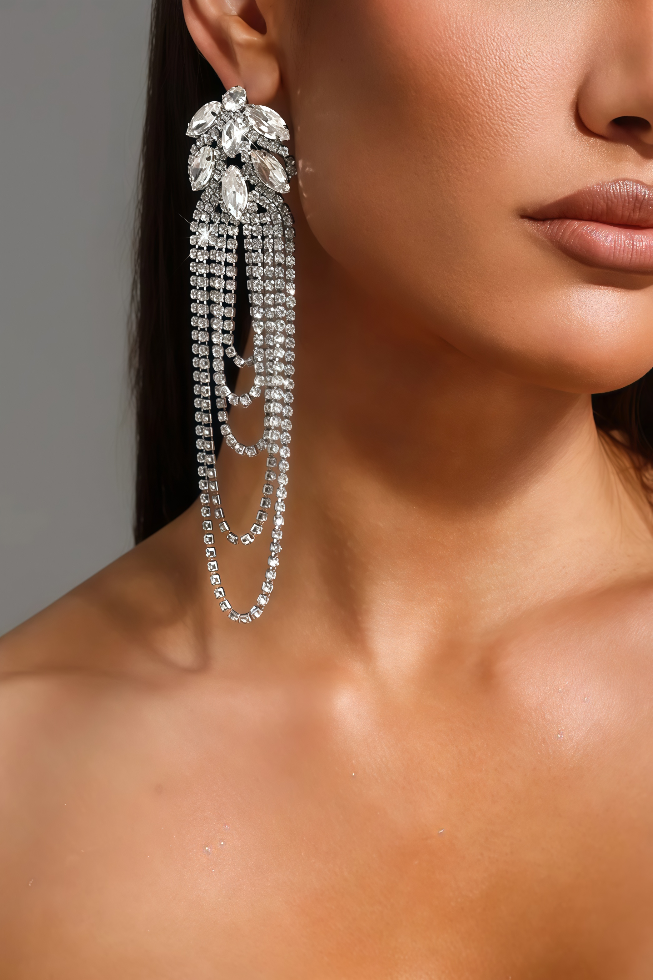 Xyrel Silver Tassel Earrings