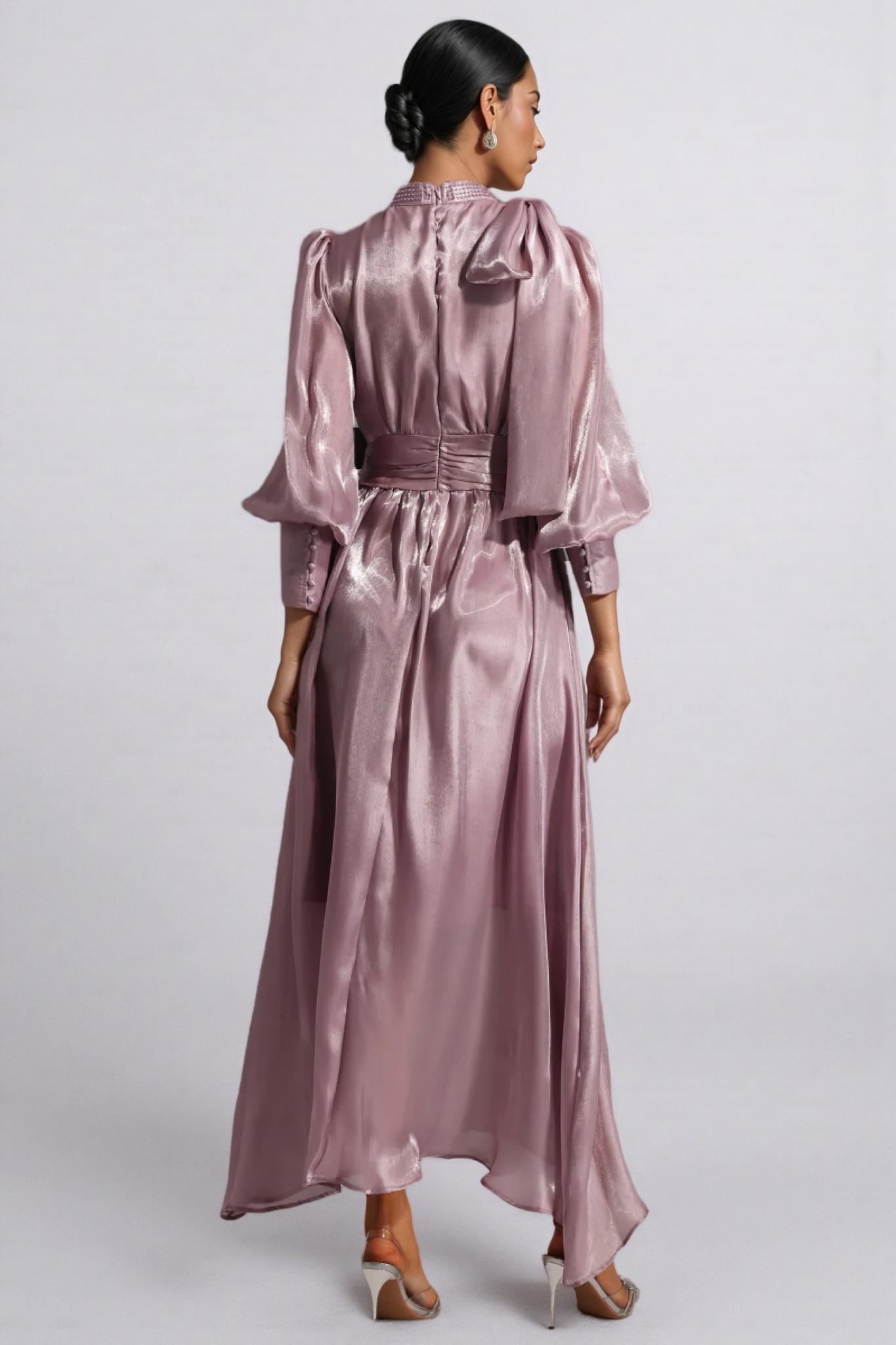 Ronans Lacing Bow Diamond Maxi Dress