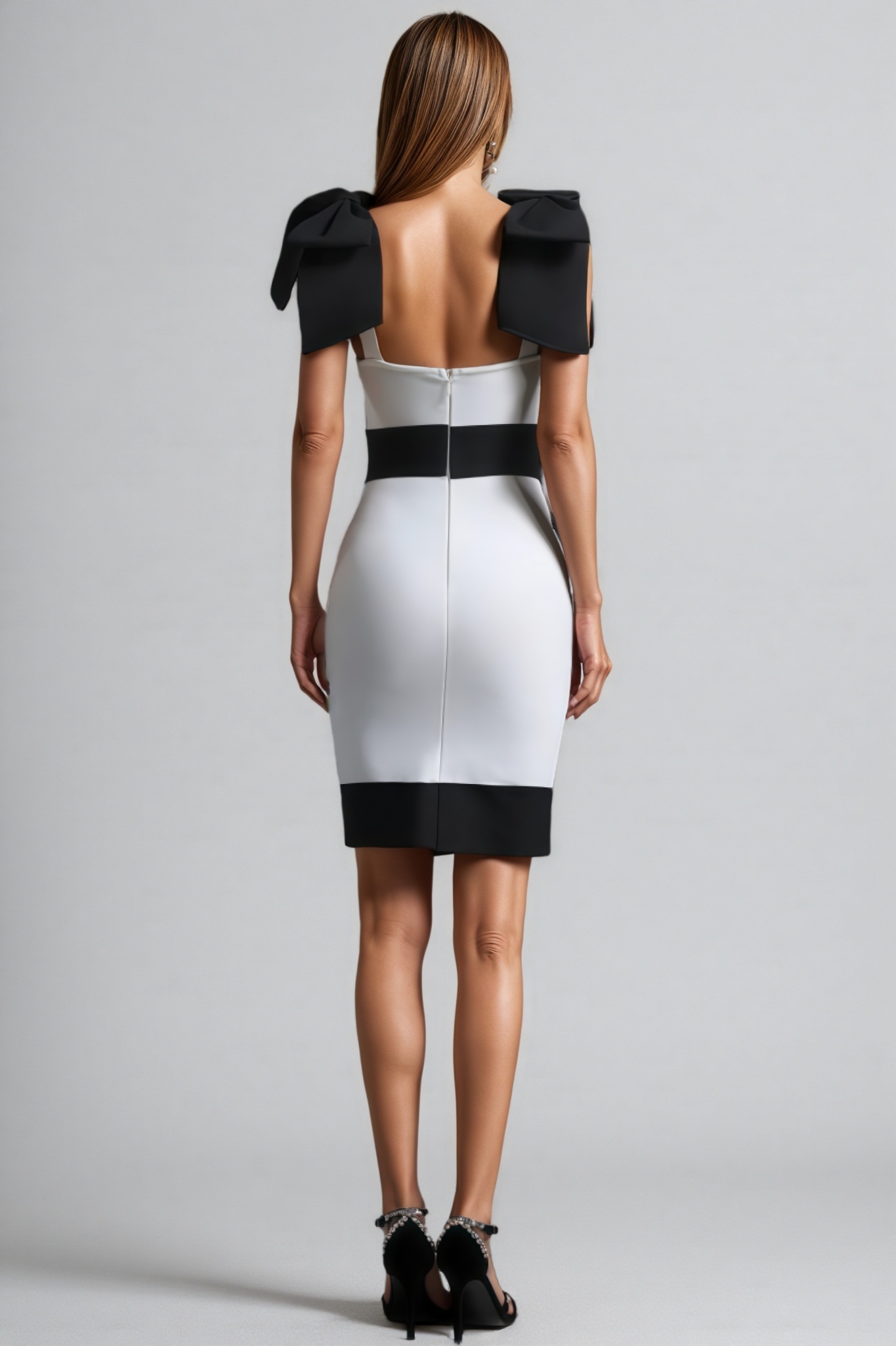 Chrisfa Sleeveless Bow Bandage Mini Dress