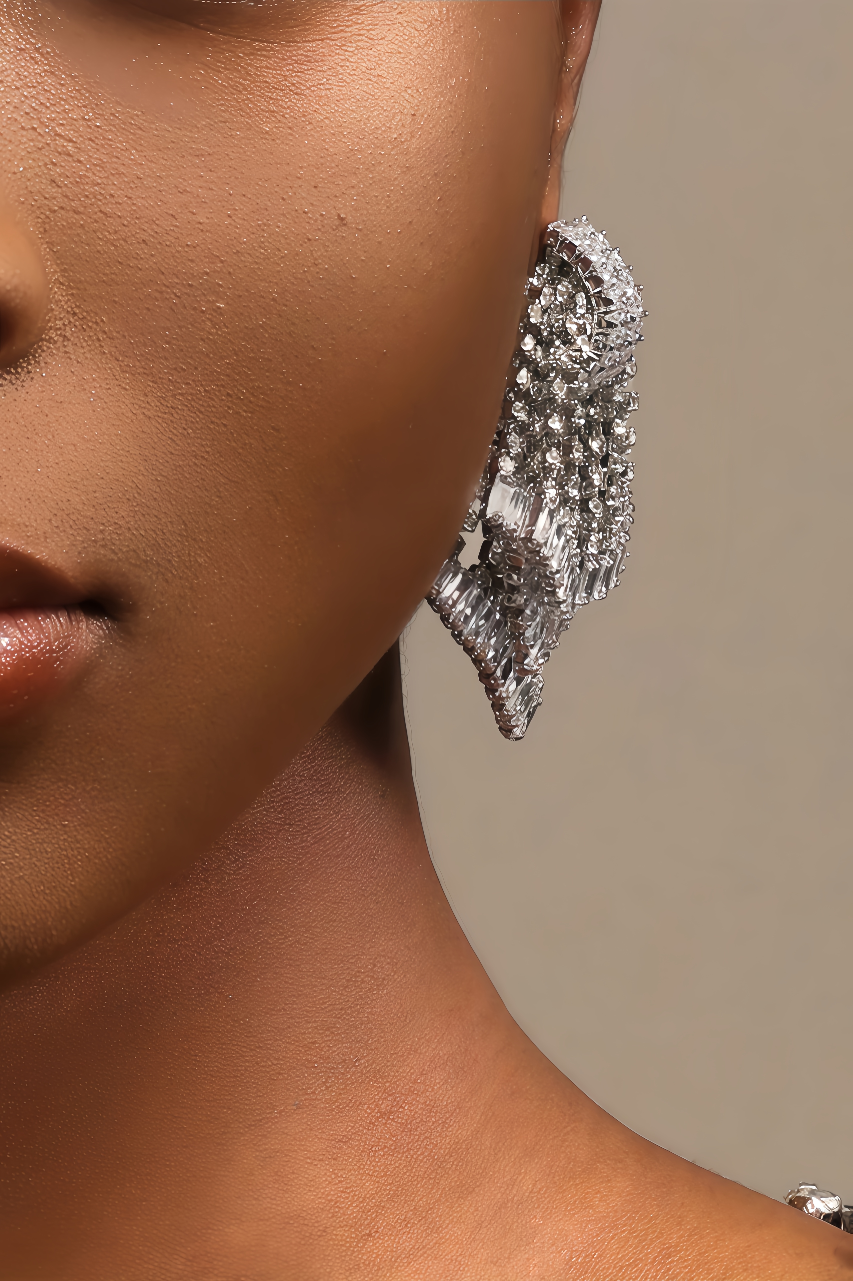 Enzof Diamond Bow Earrings