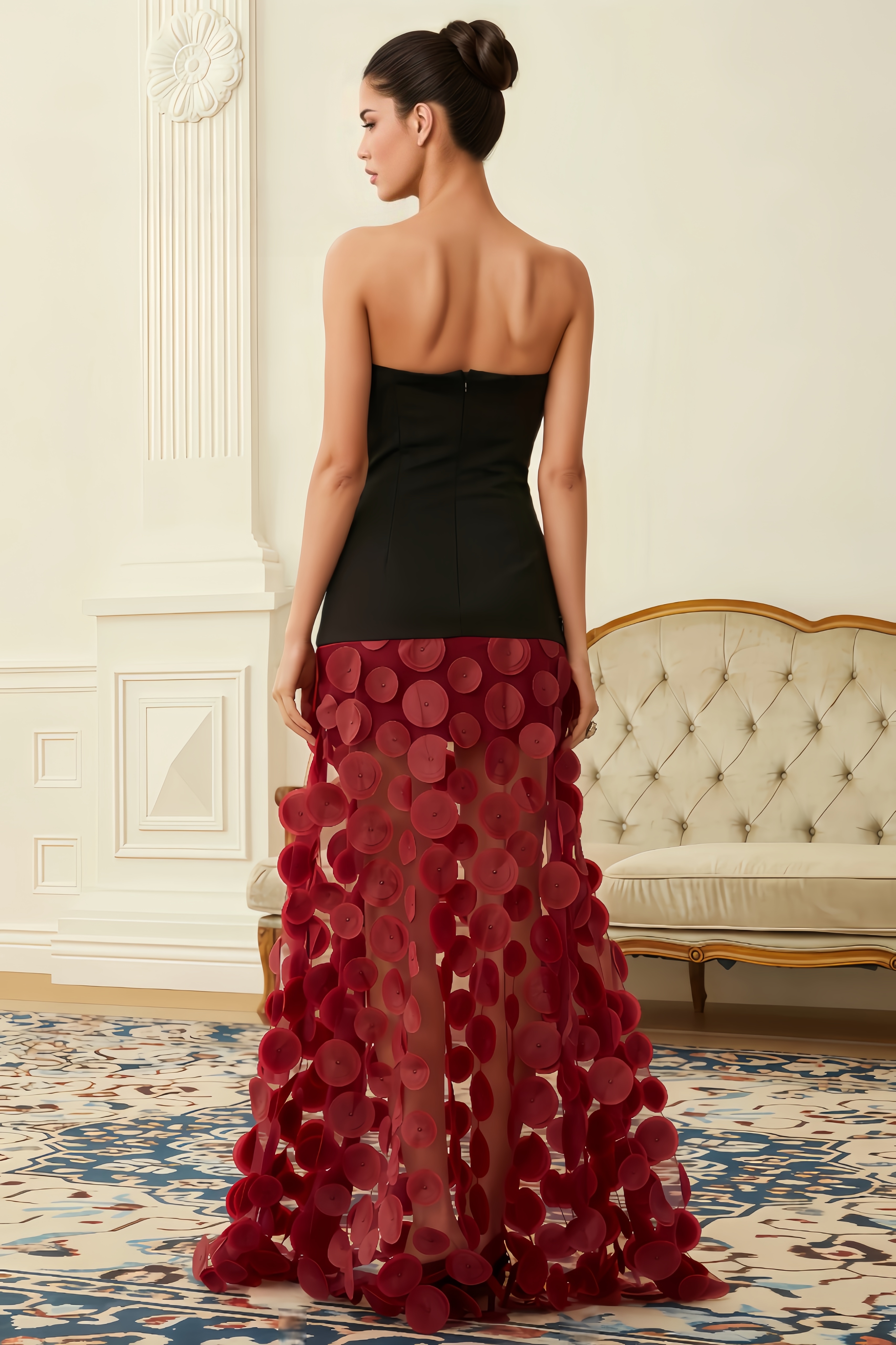 Kerry 3D Polka Dot Maxi Dress