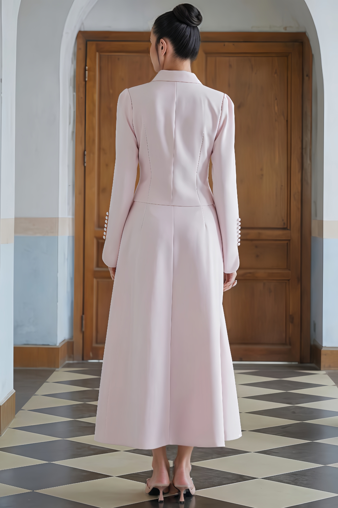 Eliza Collar Jacket & Skirt Set