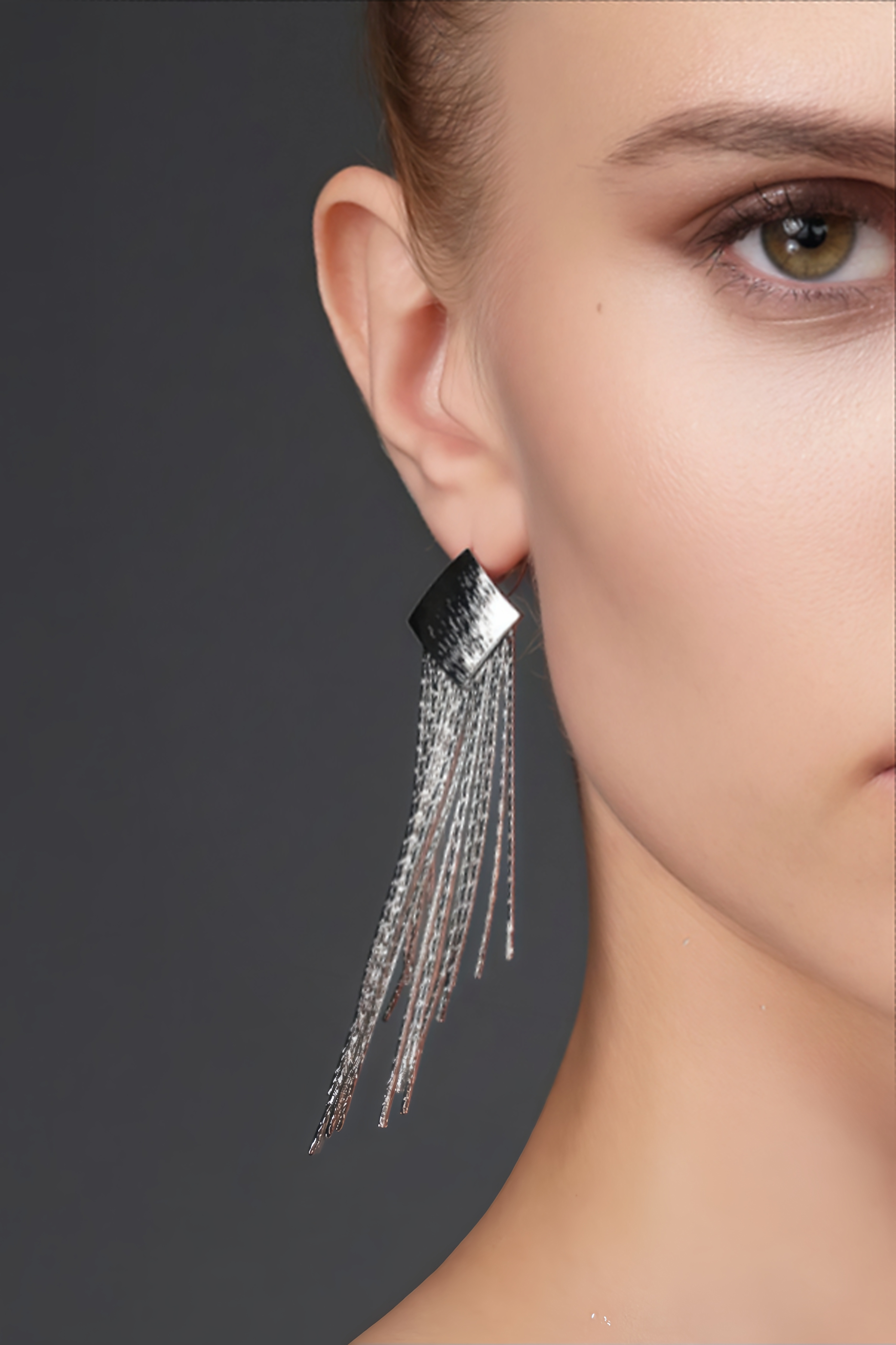 Reign Square Tassels Earrings