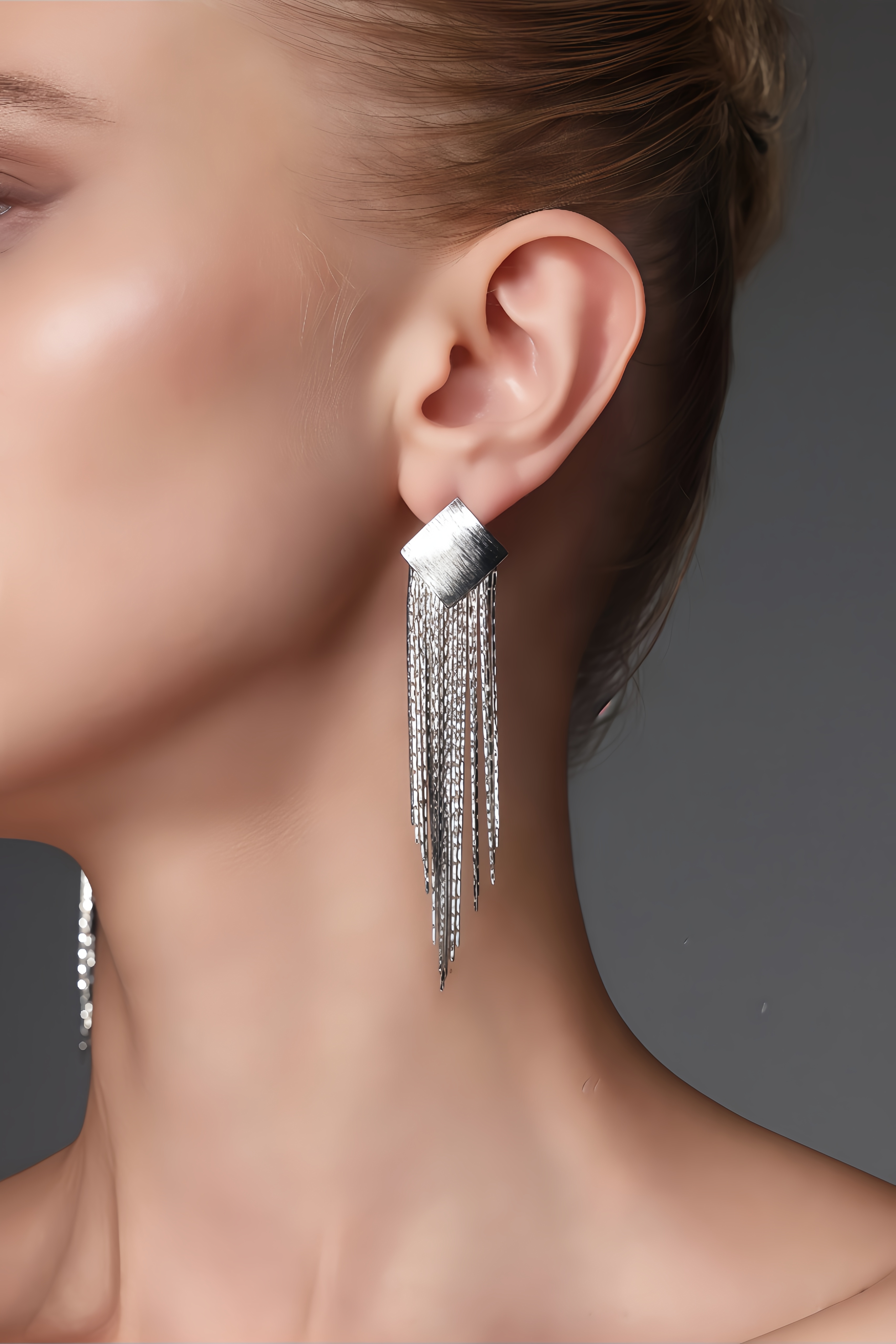 Reign Square Tassels Earrings