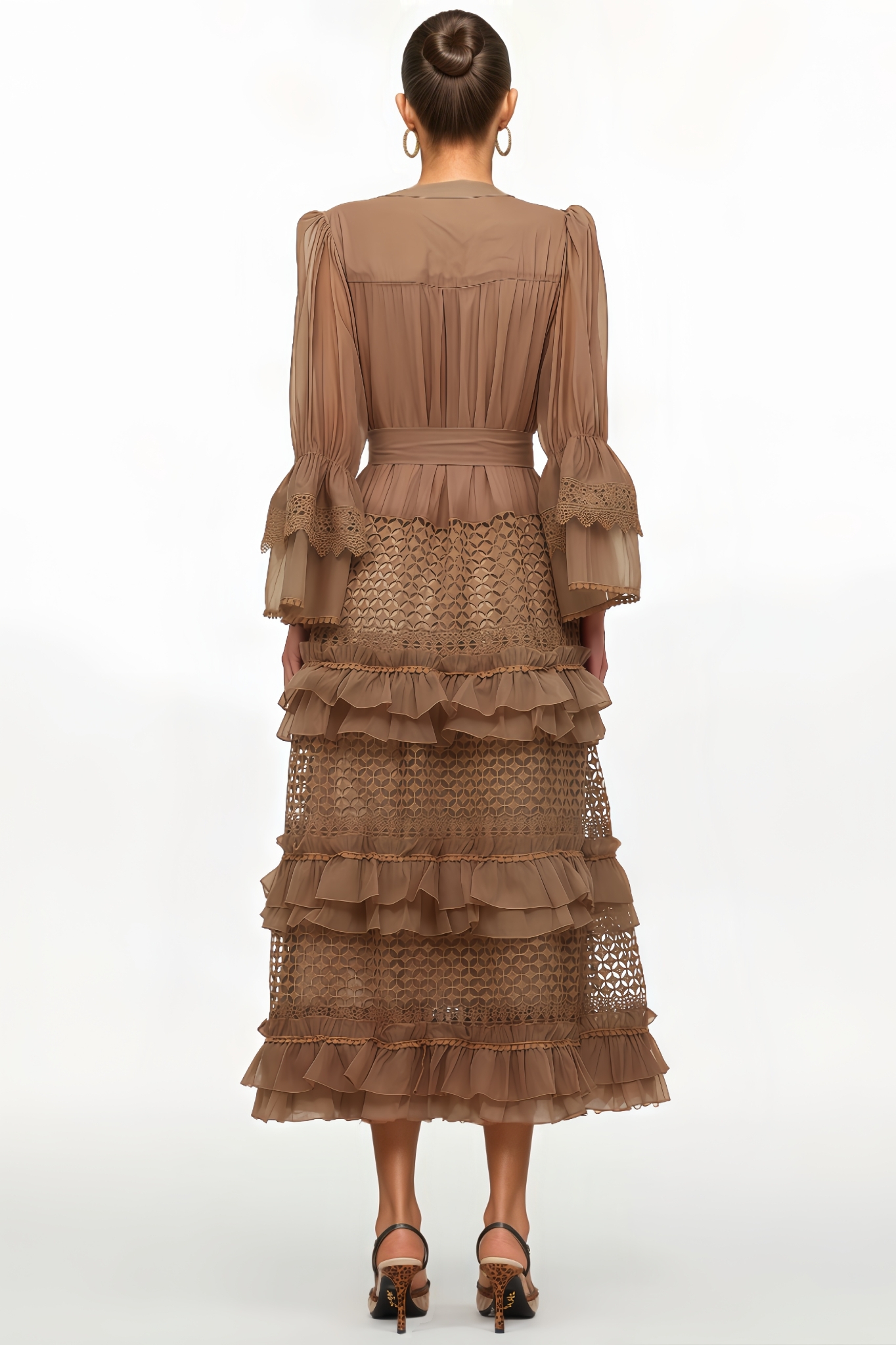 Thisbe Long Sleeve Lace Midi Dress