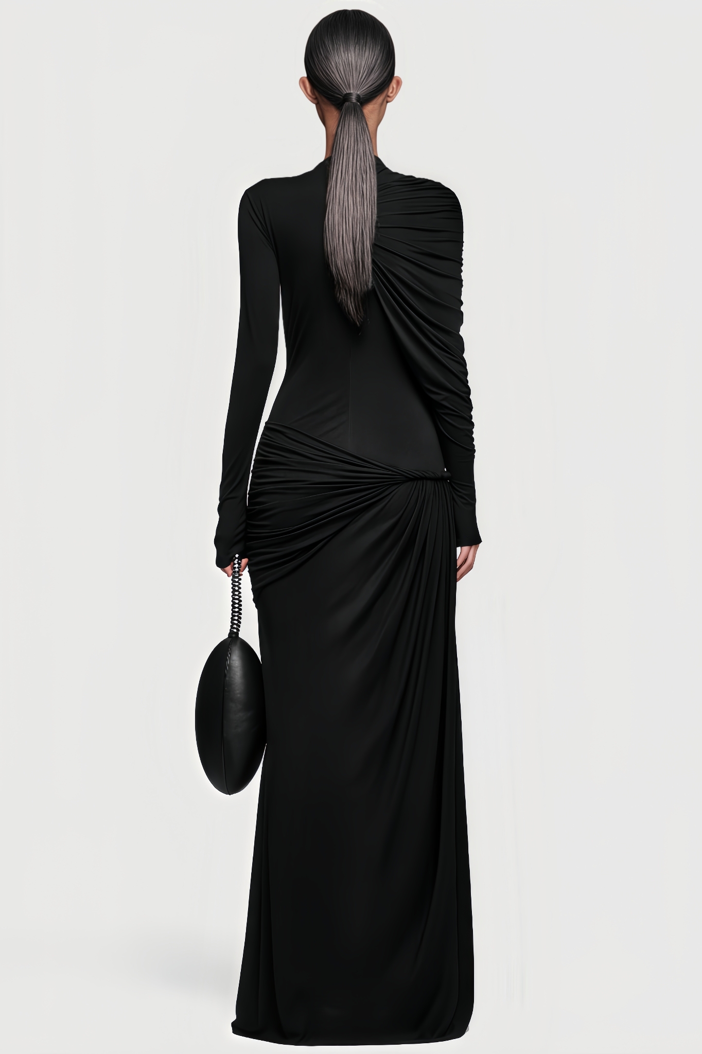 Noxlk Waist-Cinched Maxi Dress