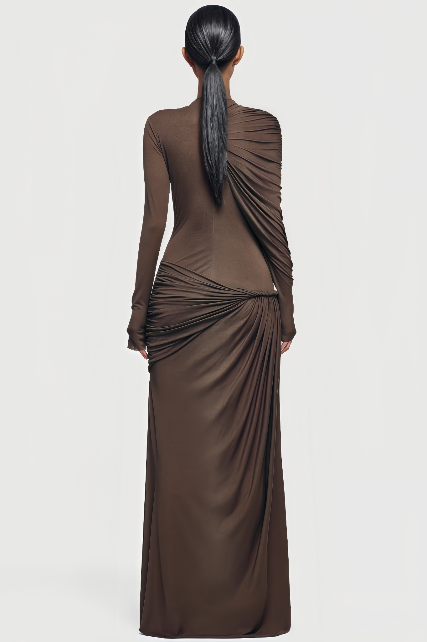 Dabney Waist-Cinched Midi Dress