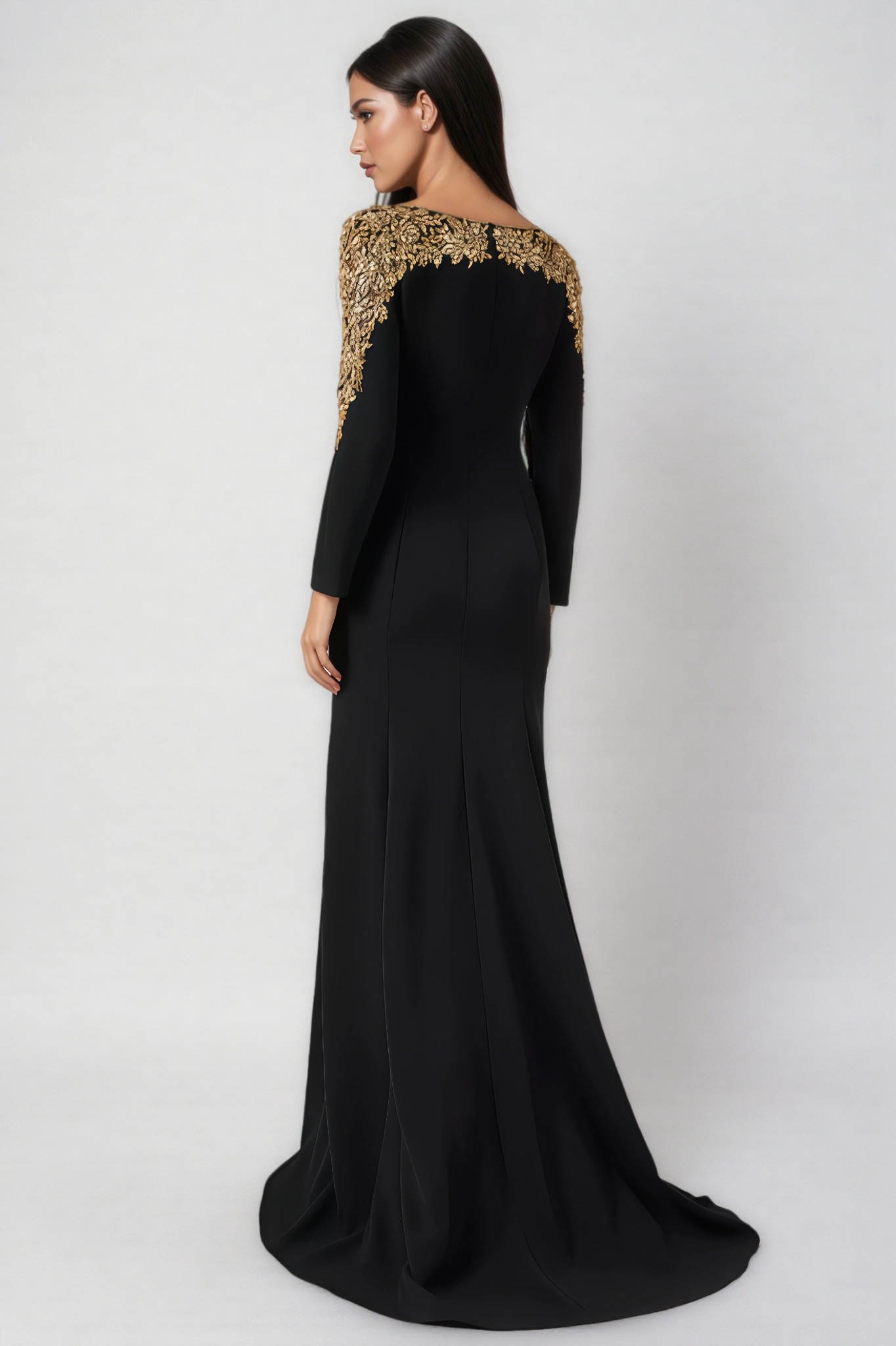 Balius Long-Sleeved Sequin Maxi Dress