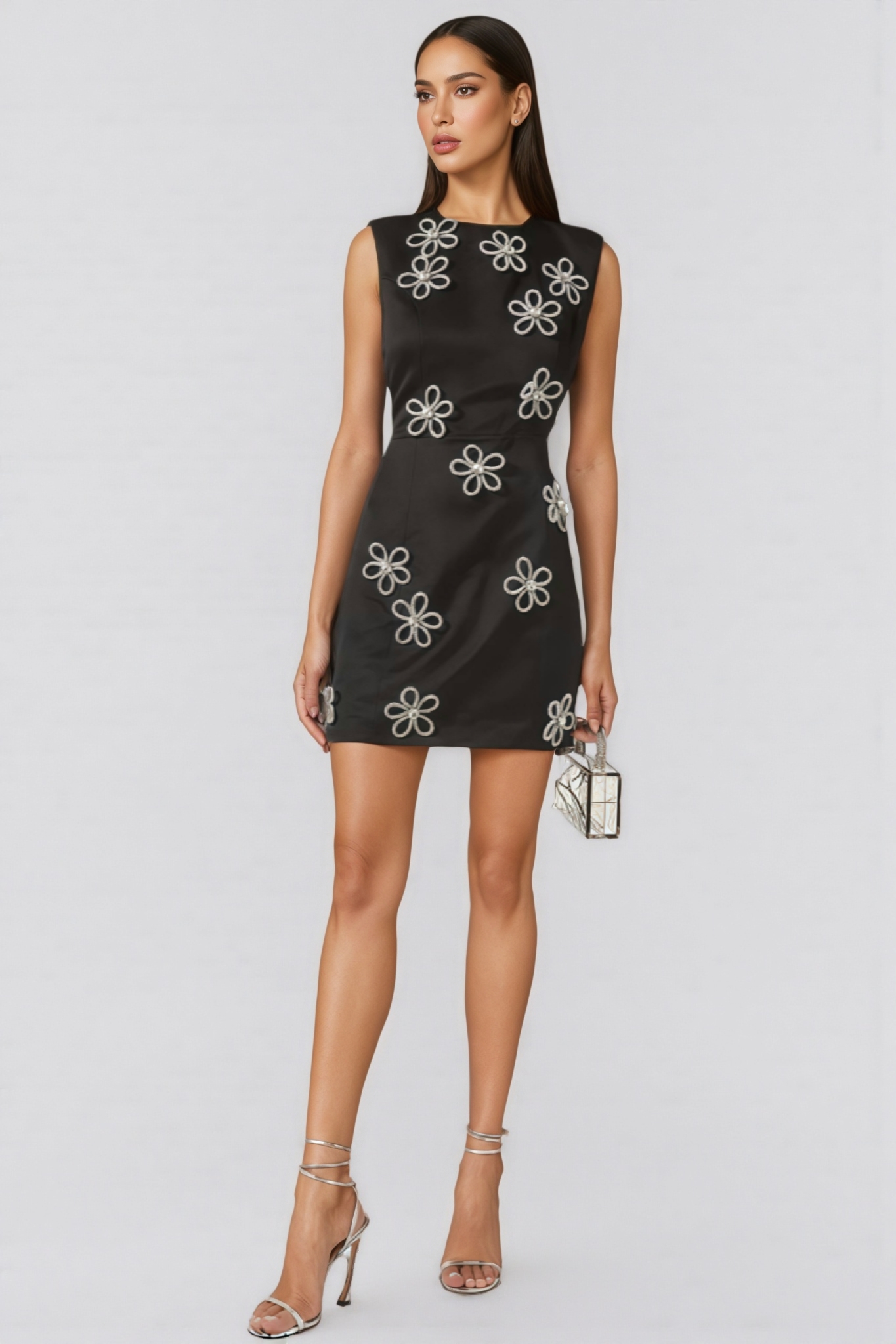 Tamsin Black Diamonds Mini Dress