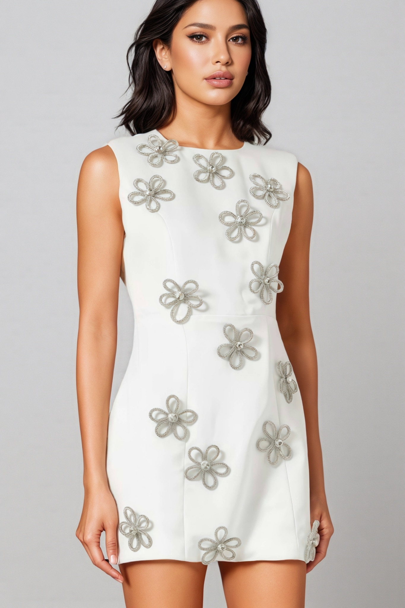 Belinda White Diamonds Mini Dress