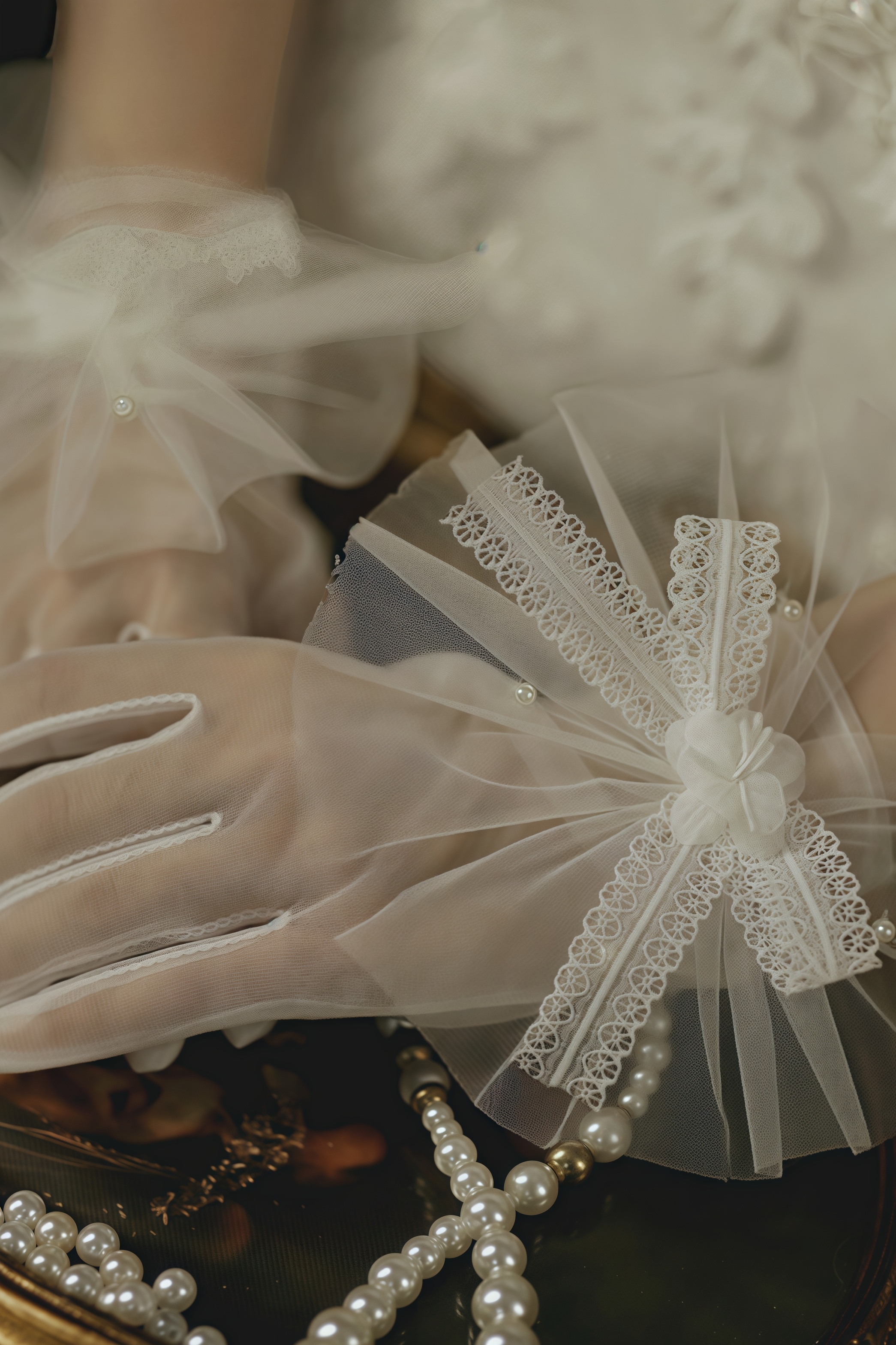 Marlt Lace Flower Gloves