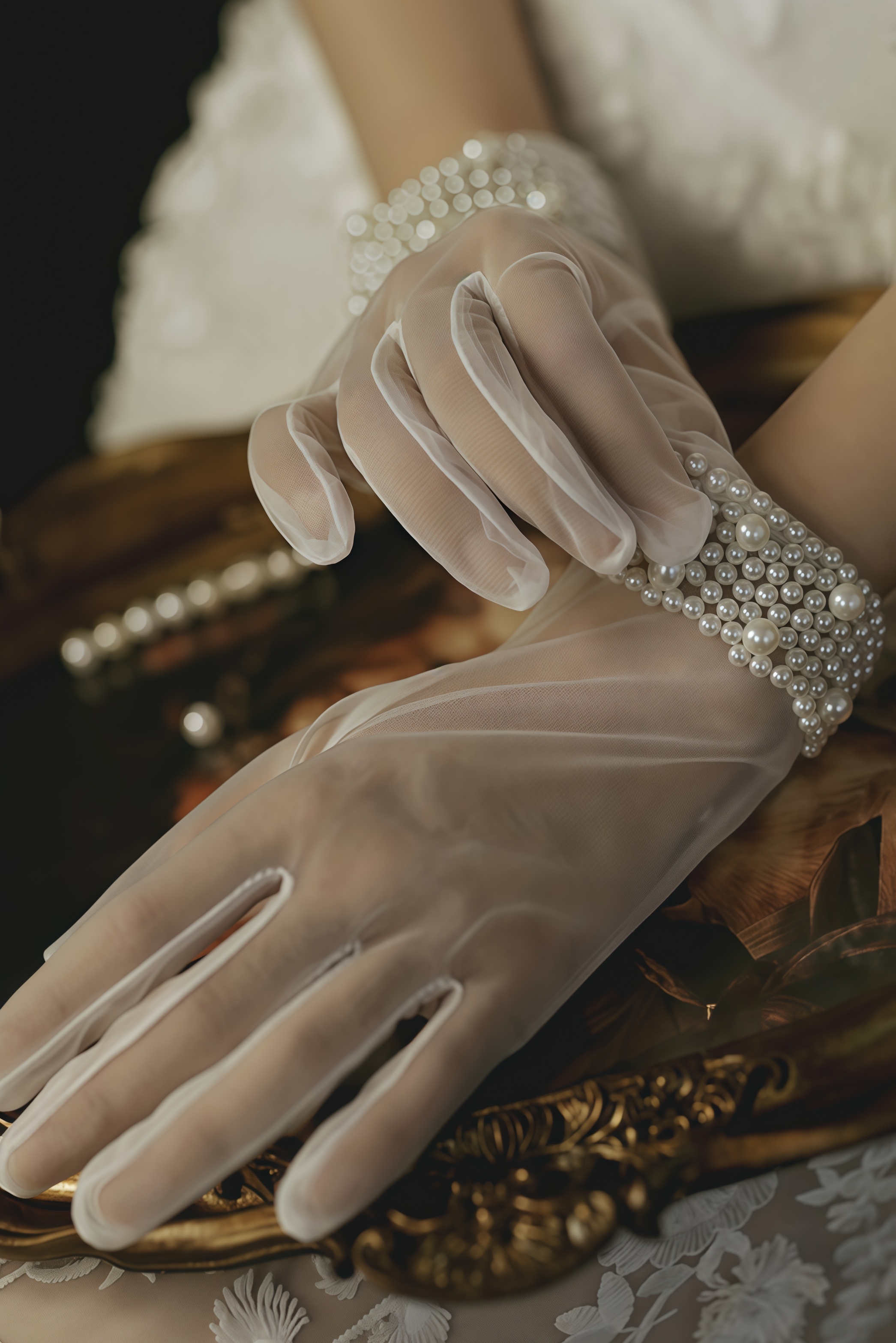 Hollir Multilayer Pearl Gloves