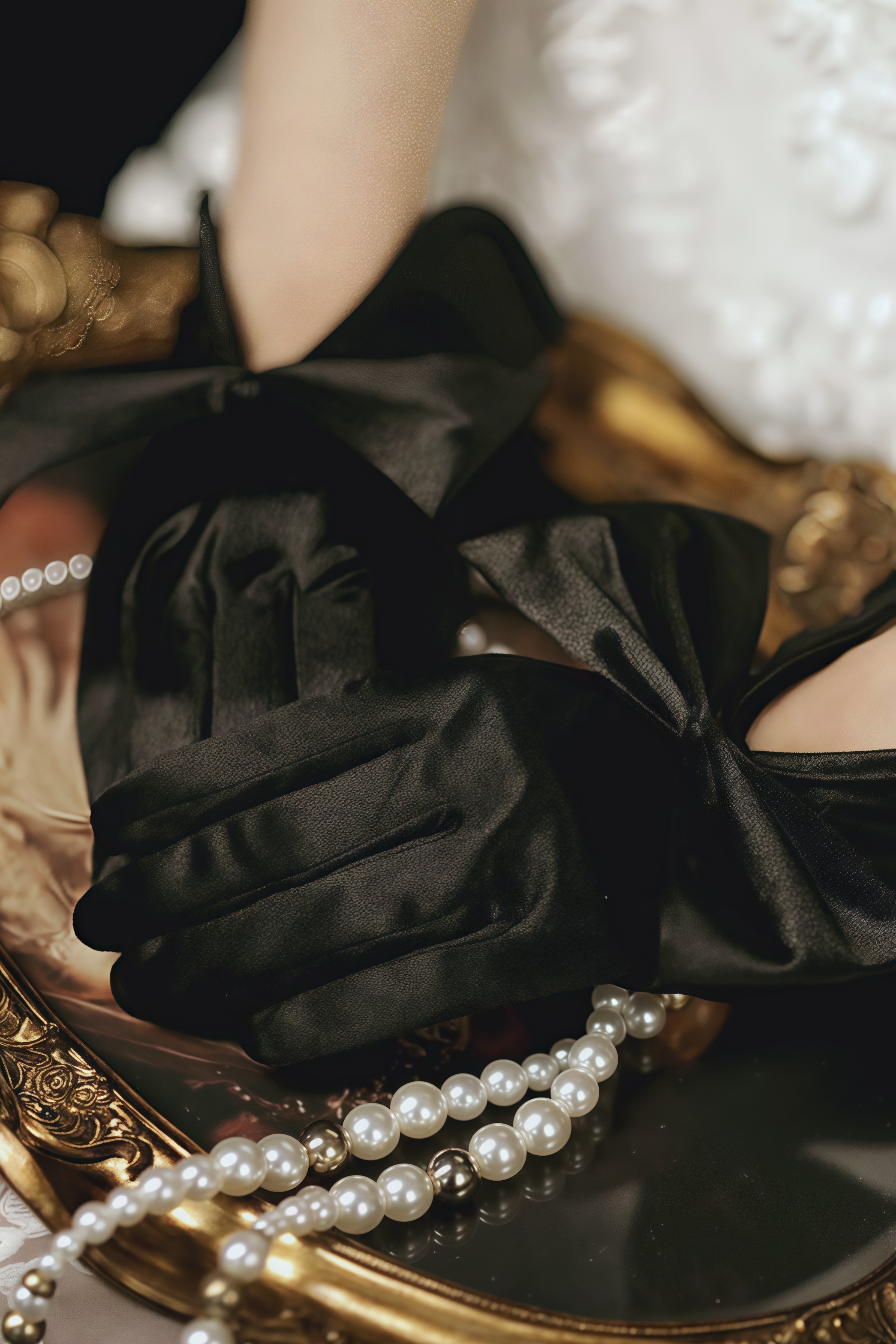 Garilt Black Bow Gloves