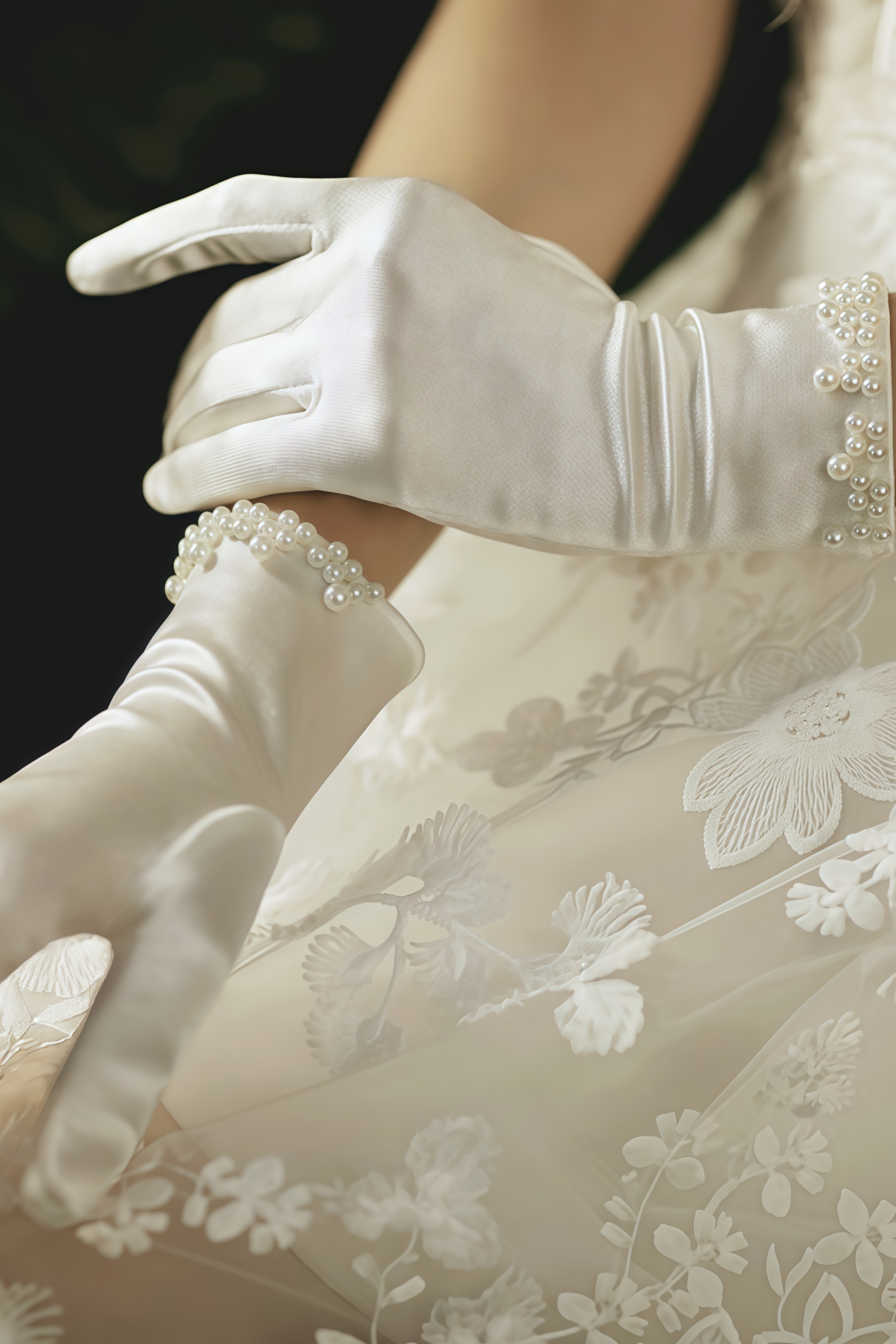 Drelf White Pearl Gloves