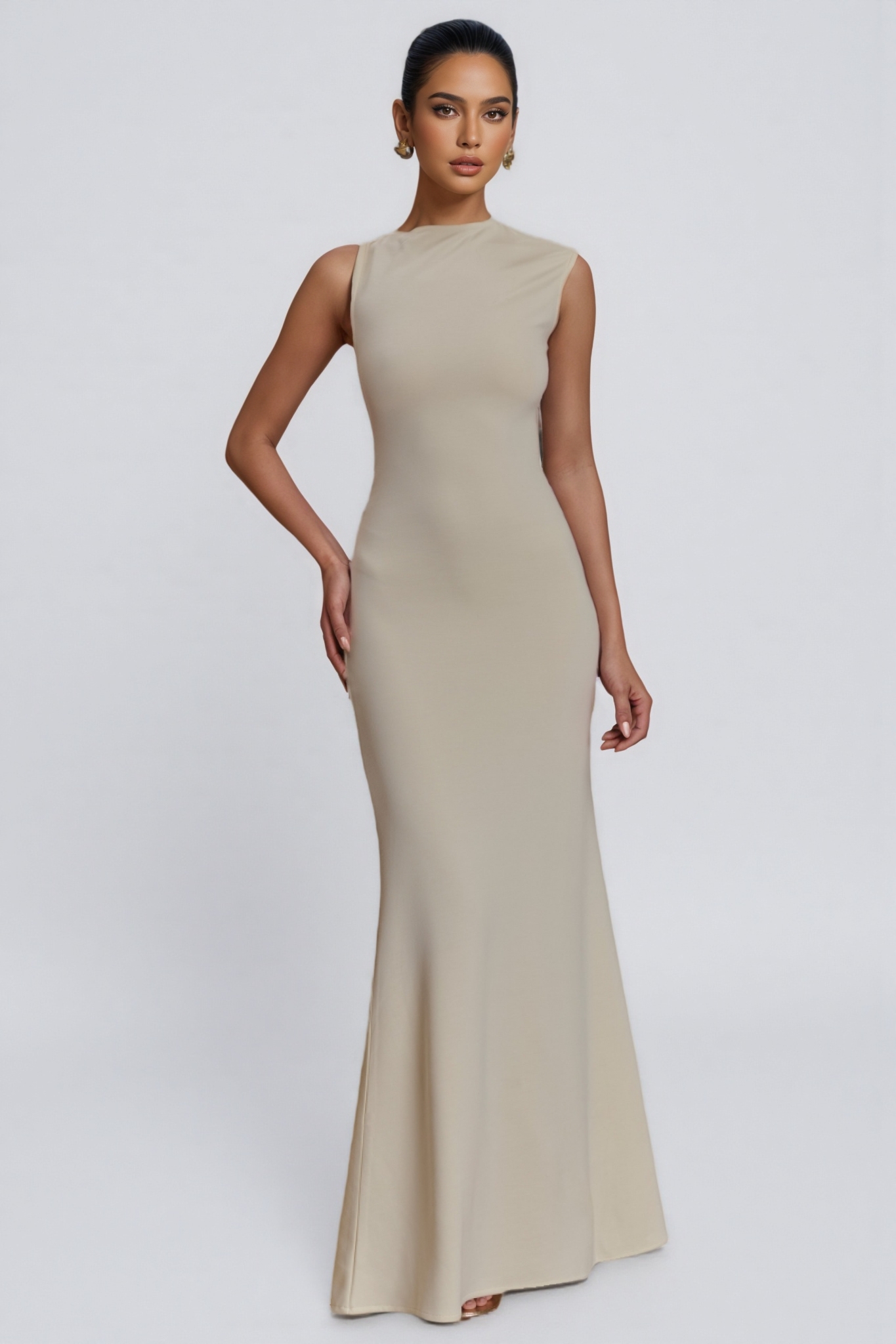 Keithas Jersey Cut Out Maxi Dress
