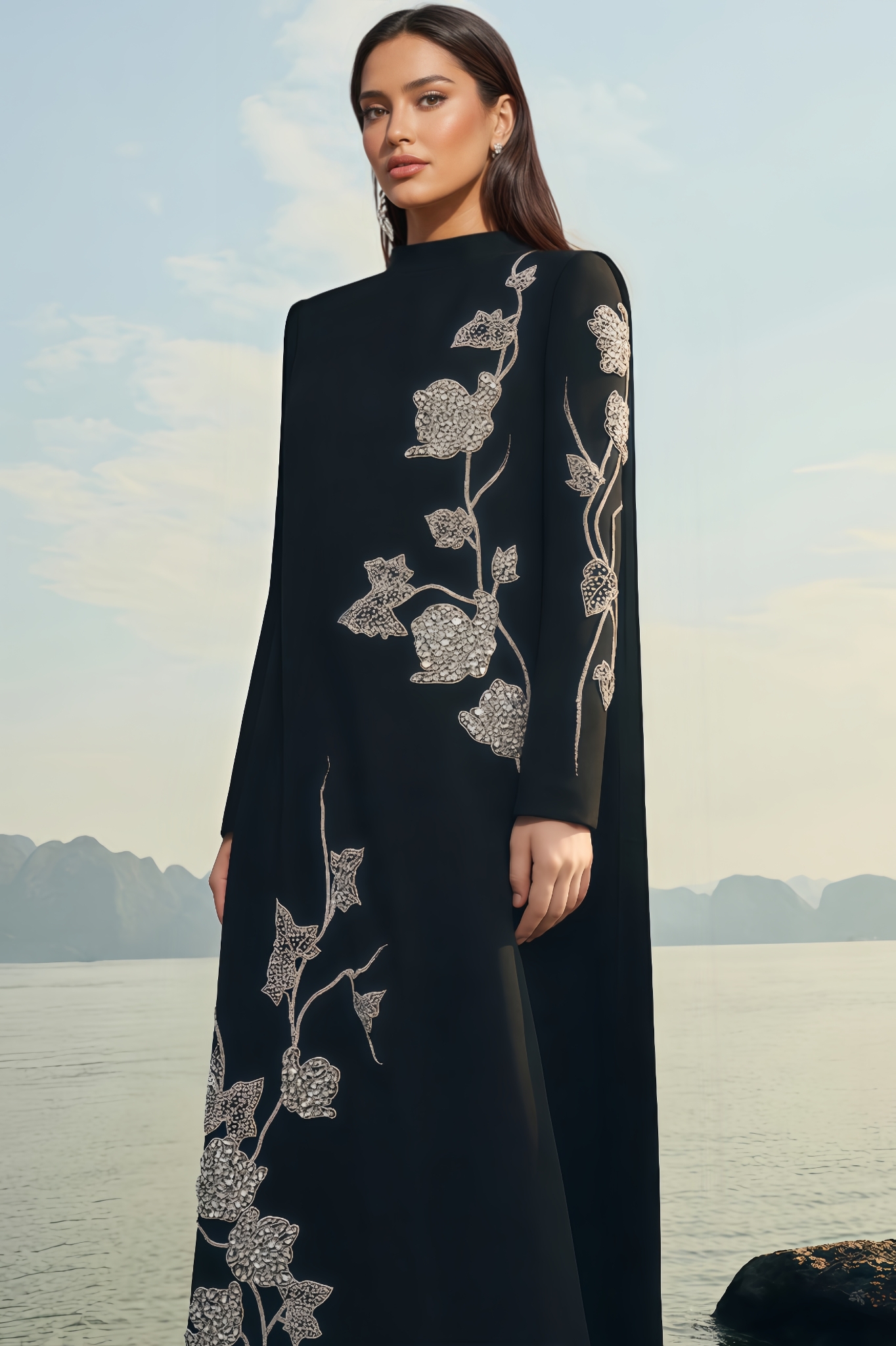 Seaol Sequin Bandage Maxi Dress