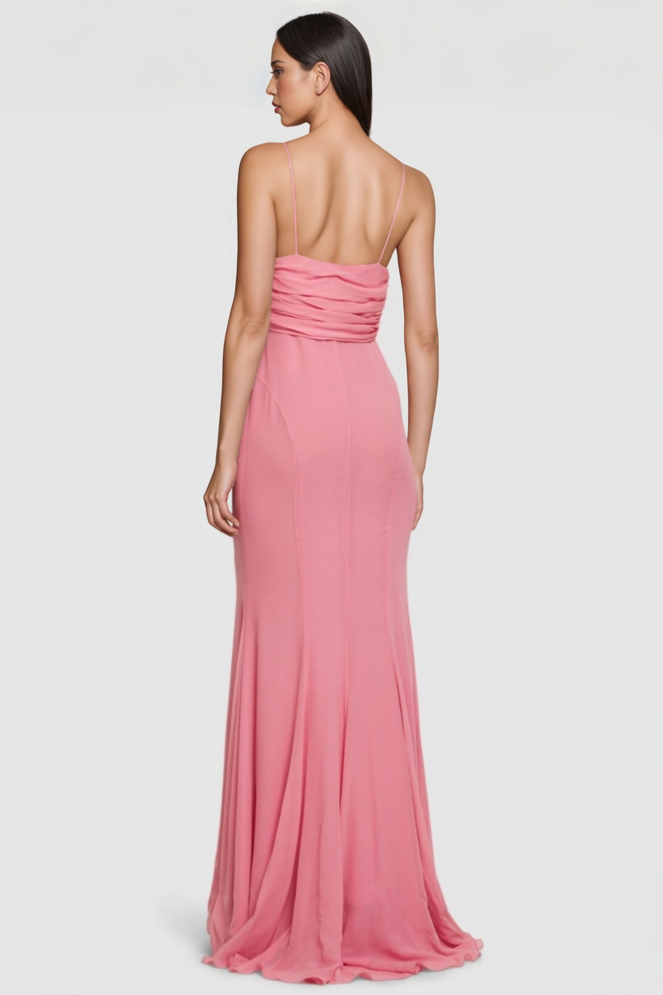 Xinia Pink 3D Flower Backless Maxi Dress