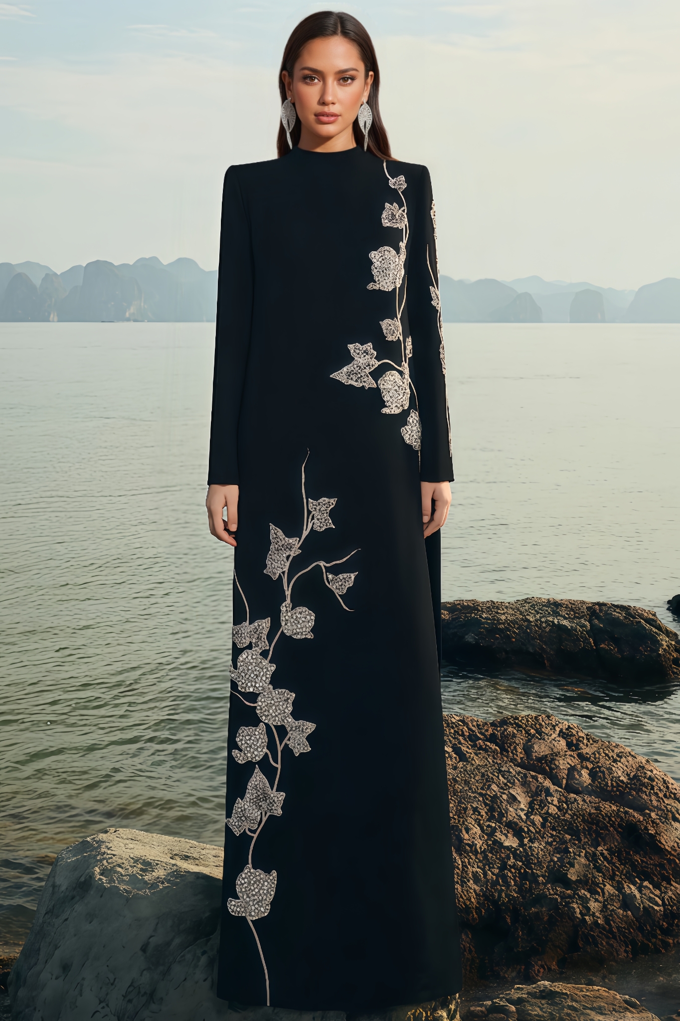 Seaol Sequin Bandage Maxi Dress