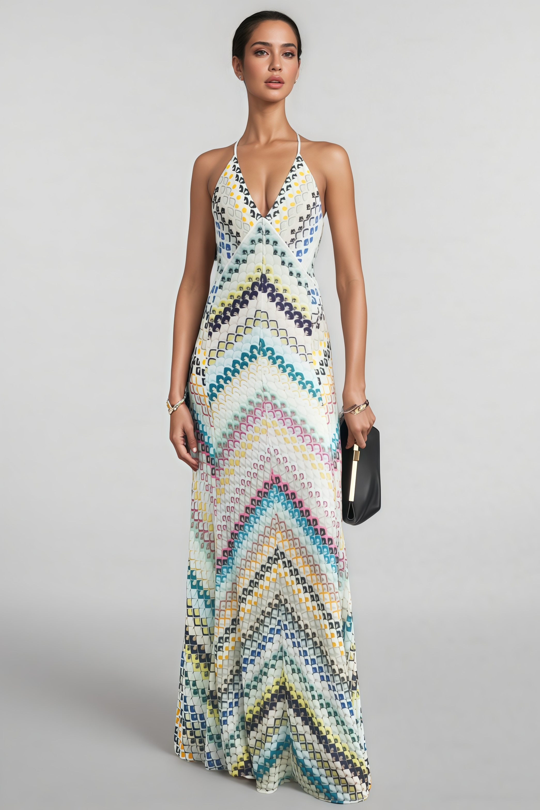 Ela Crocheted Stripe Maxi Dress