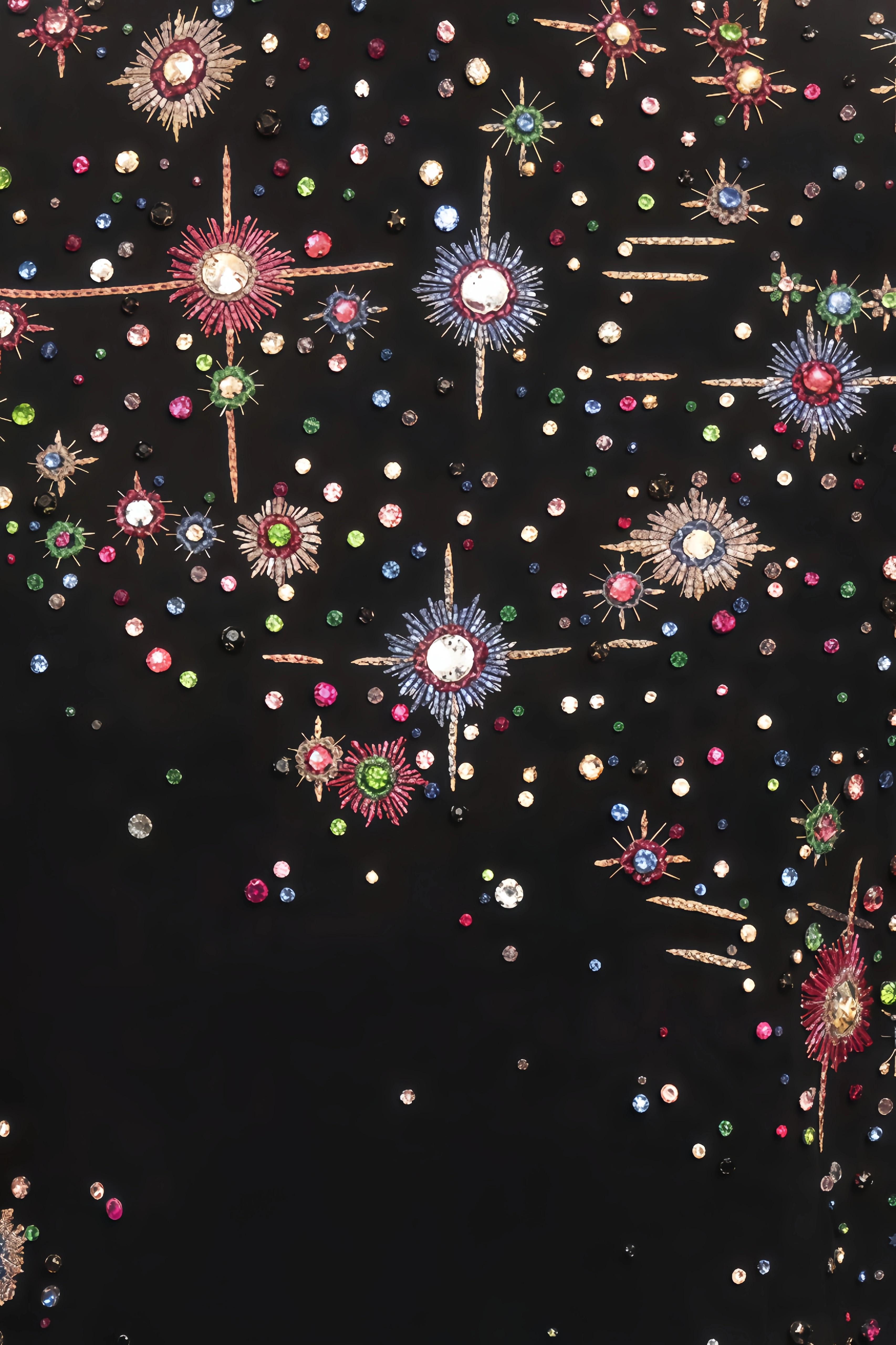 Marge Diamond-Encrusted Long-Sleeved Mini Dress