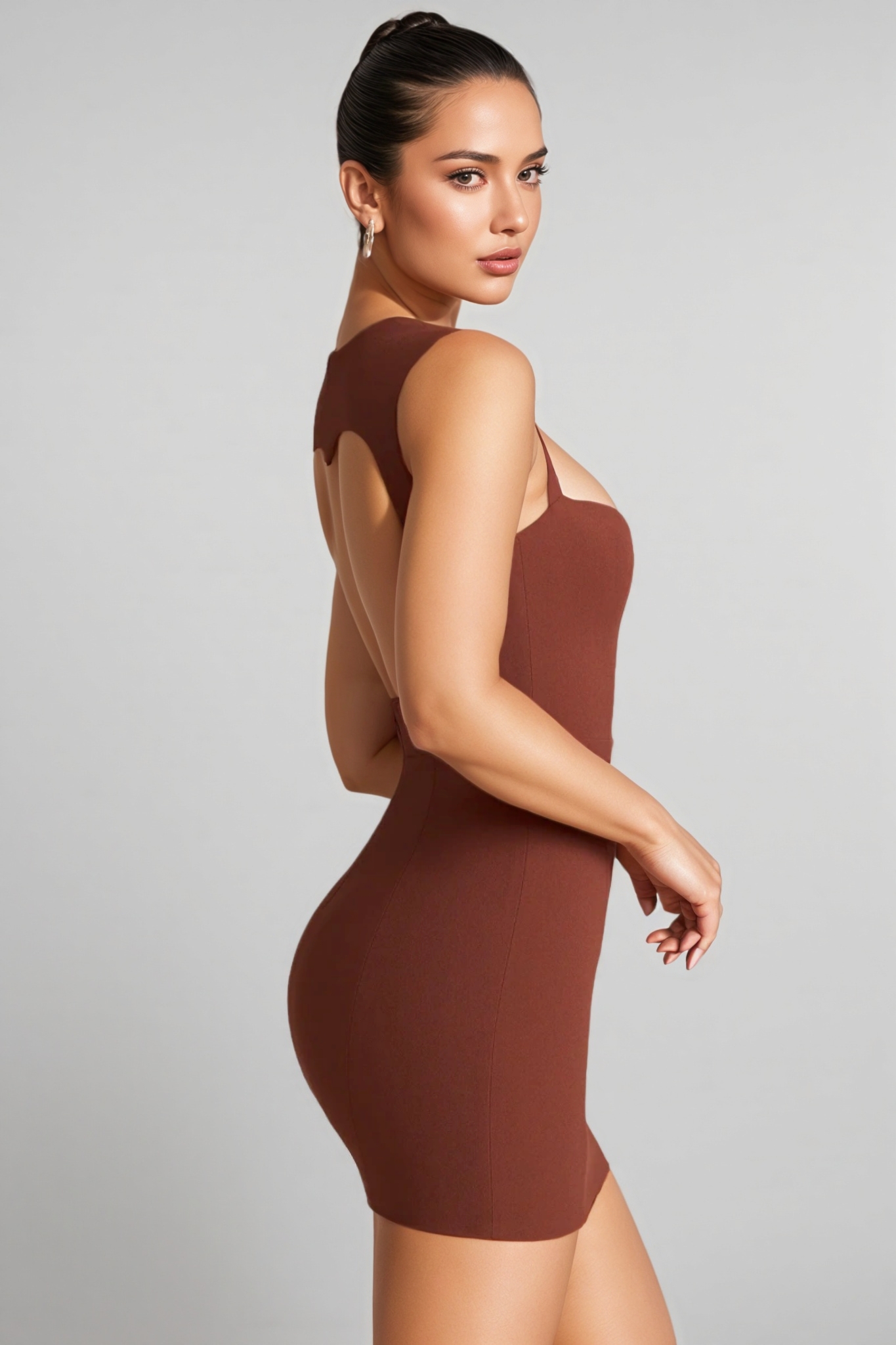 Saige Hollowed Out Hip Mini Dress