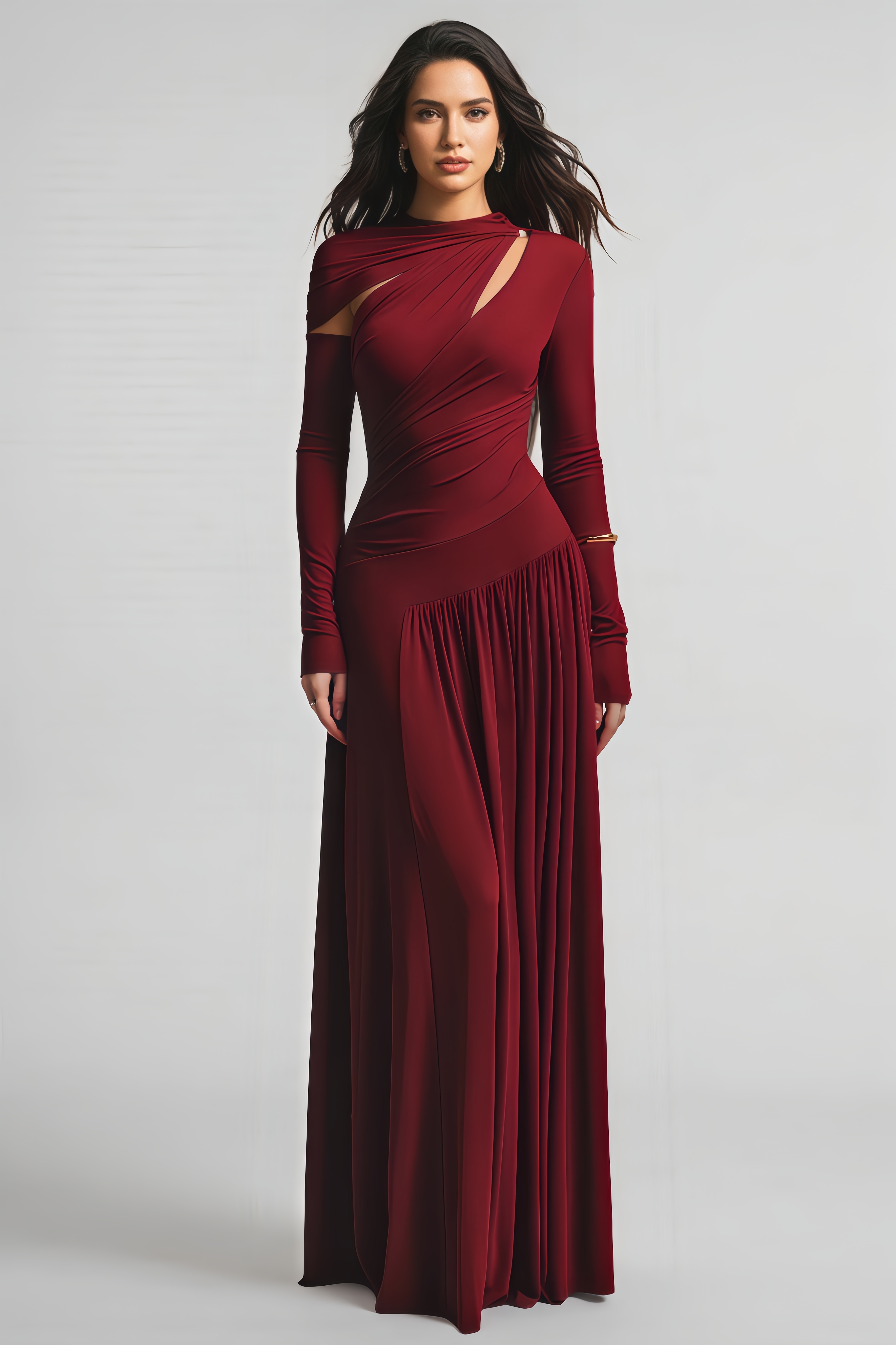 Dekia Cut-out Long sleeve Maxi Dress