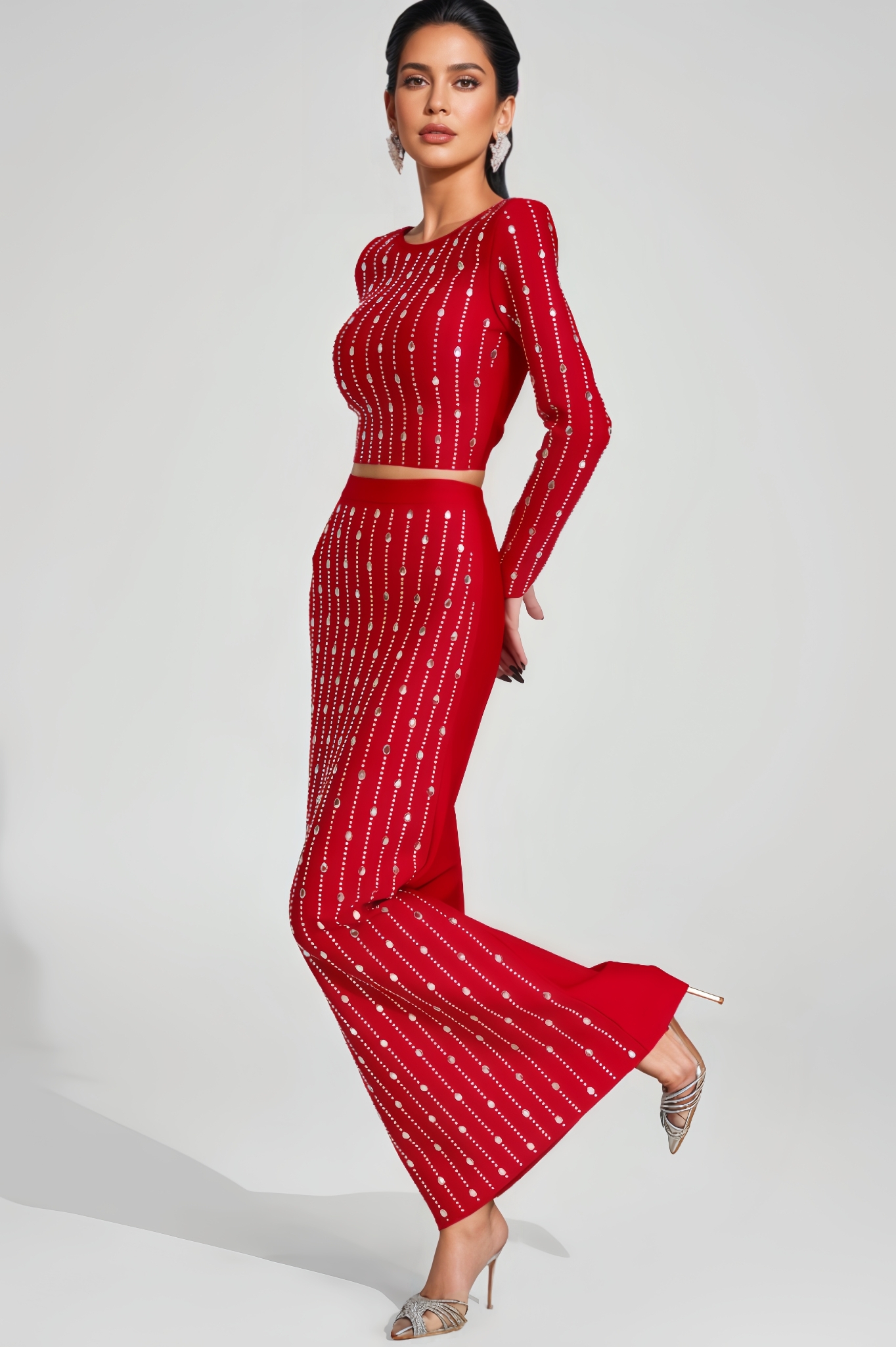 Yulan Red Diamond Two Piece Set