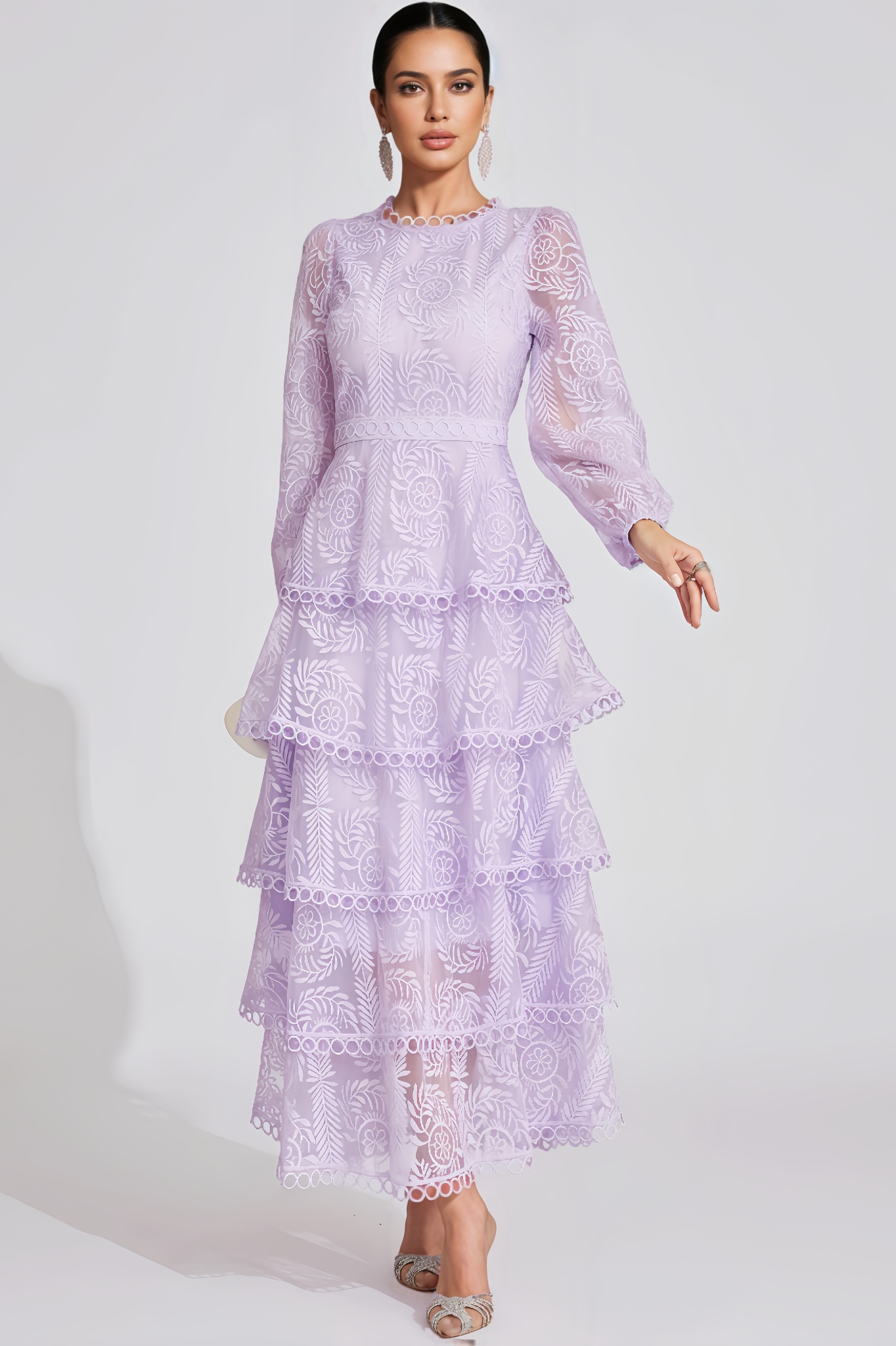 Lexi Purple Lace Maxi Dress