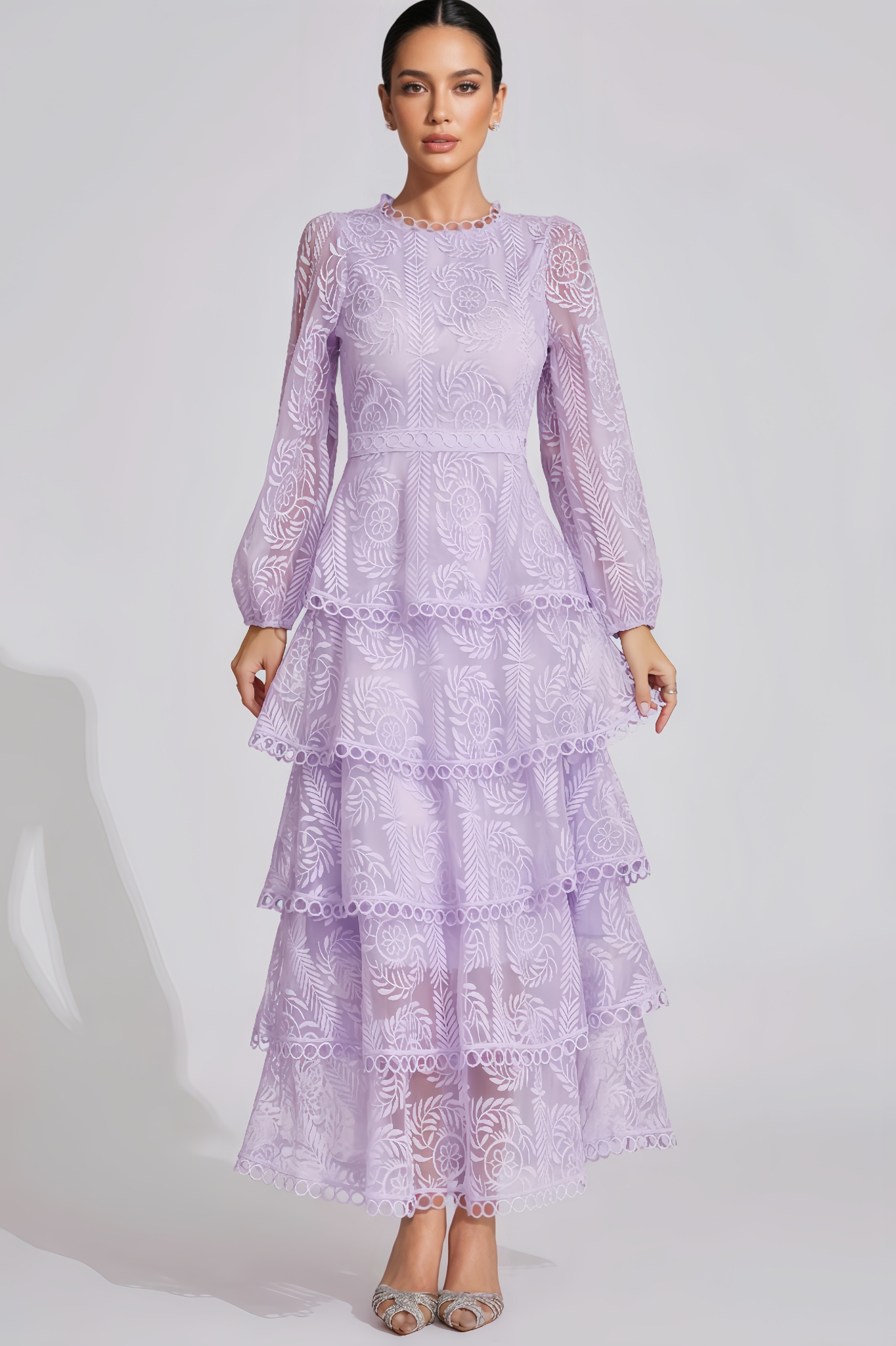 Lexi Purple Lace Maxi Dress