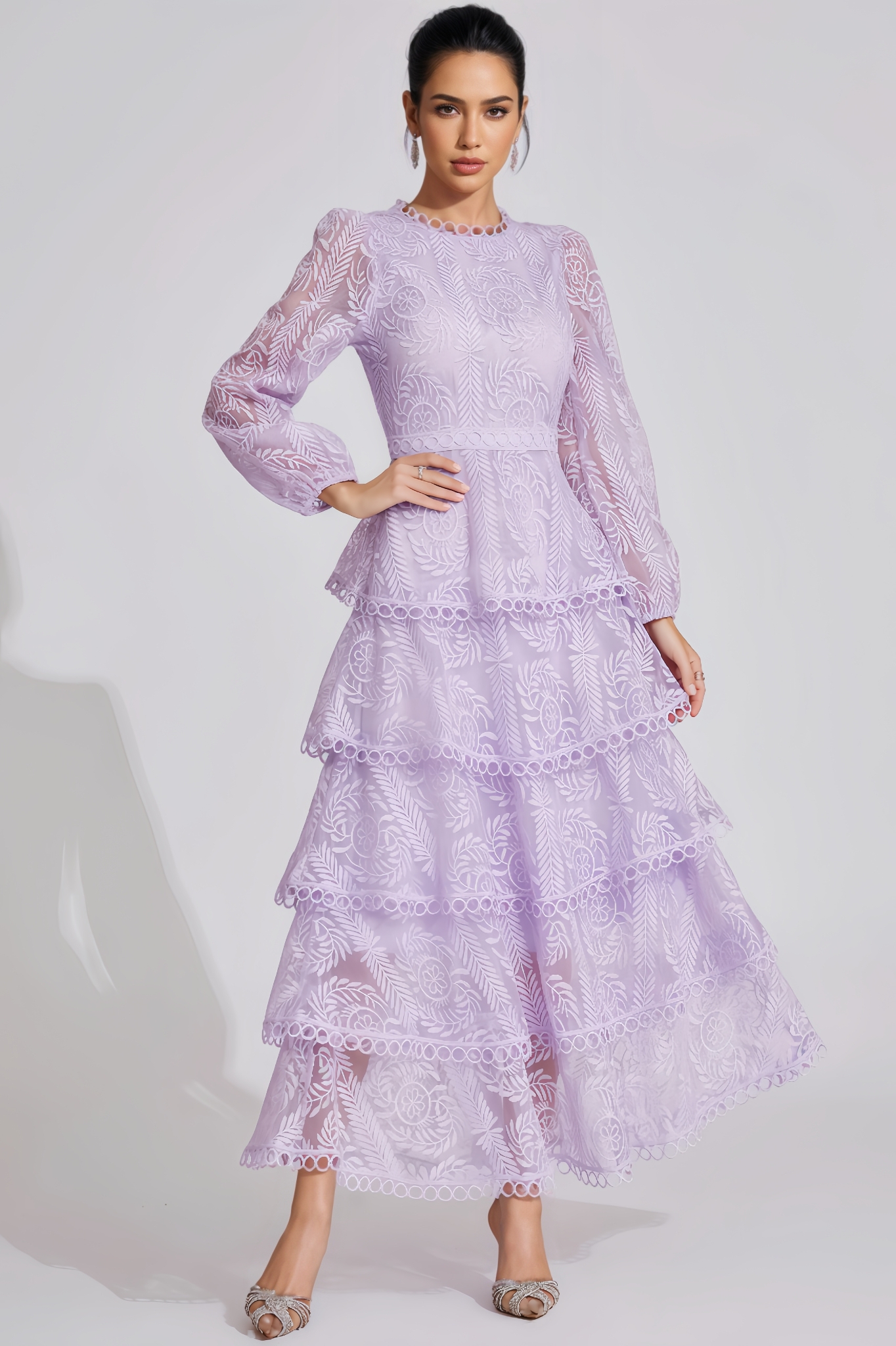 Lexi Purple Lace Maxi Dress