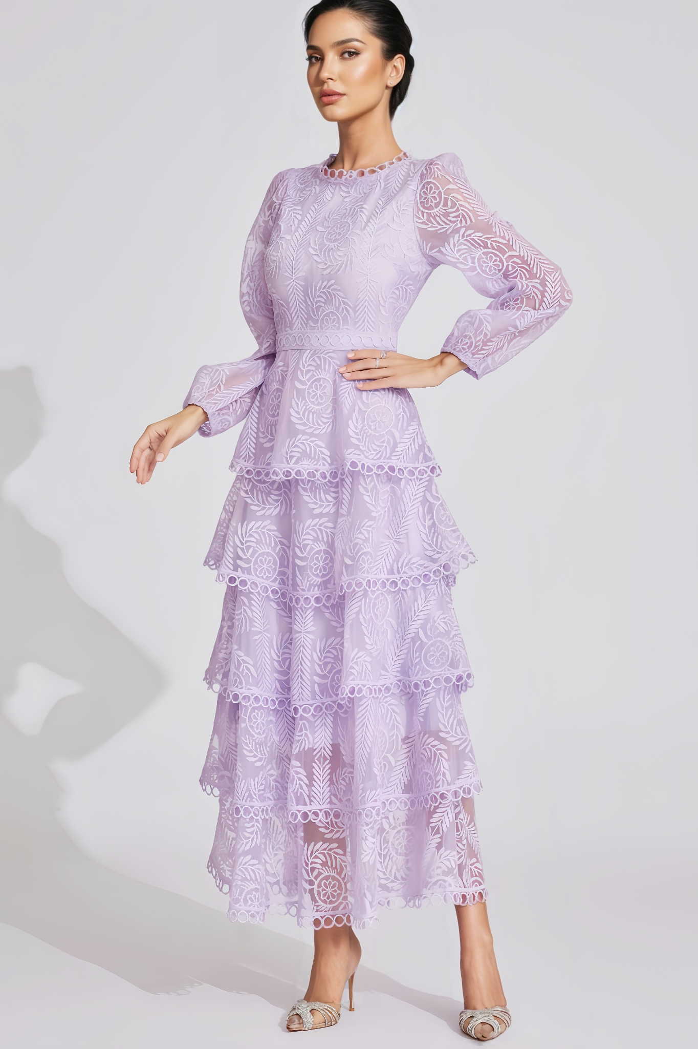 Lexi Purple Lace Maxi Dress