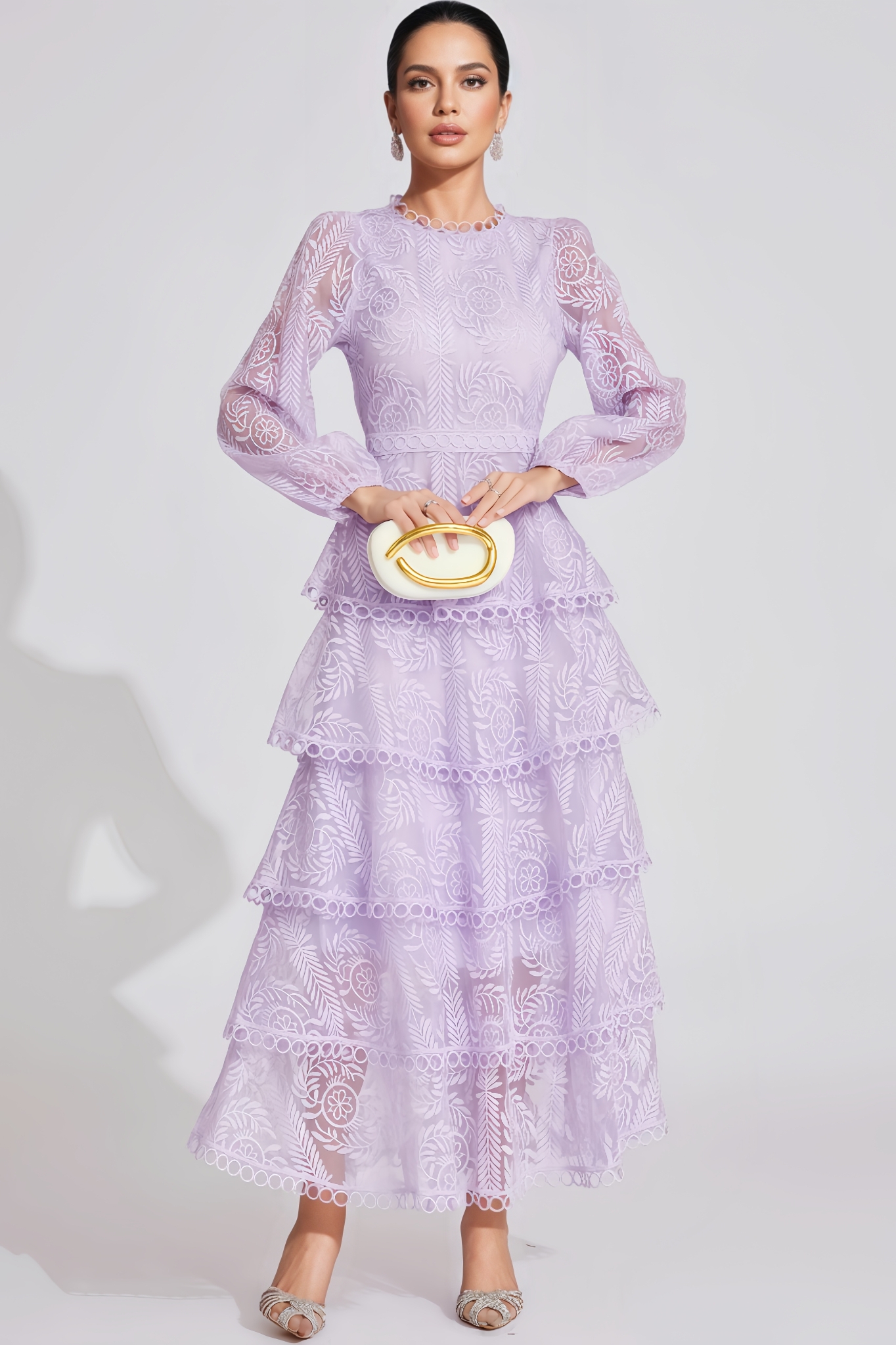 Lexi Purple Lace Maxi Dress