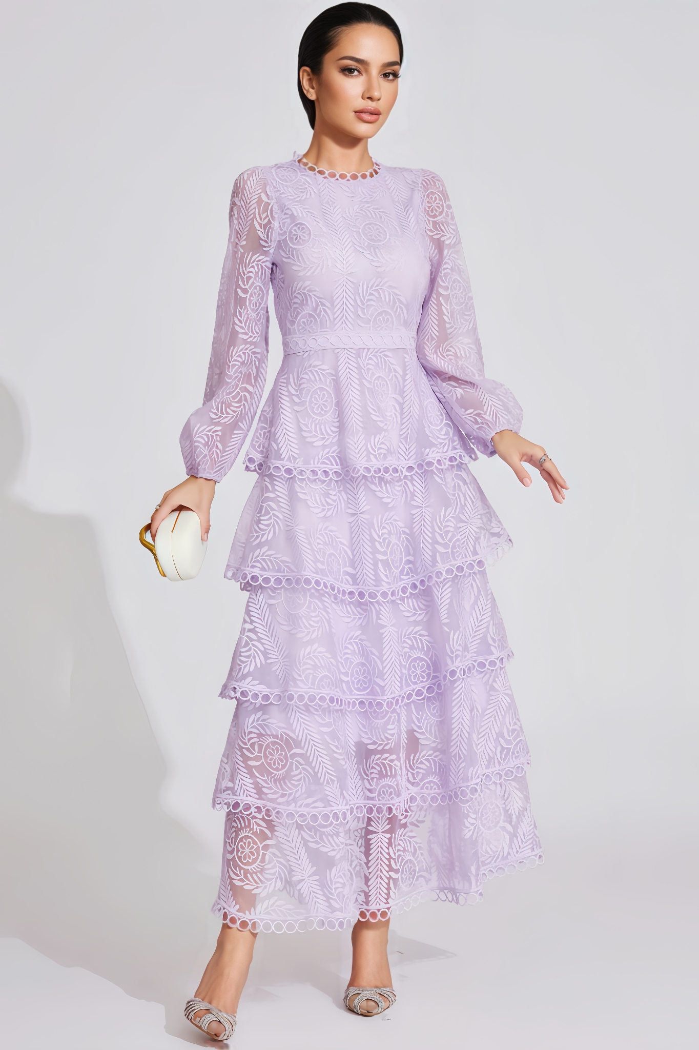 Lexi Purple Lace Maxi Dress