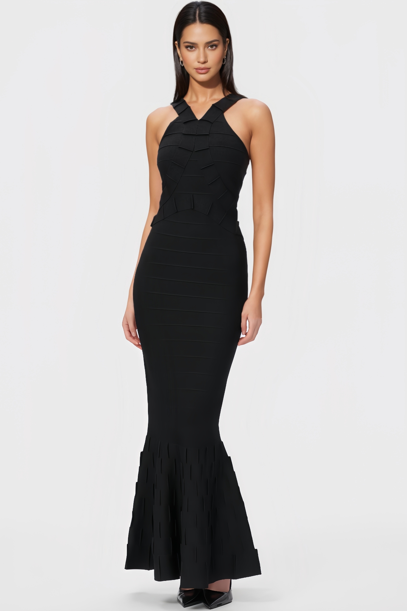 Johe Sleeveless Bandage Maxi Dress