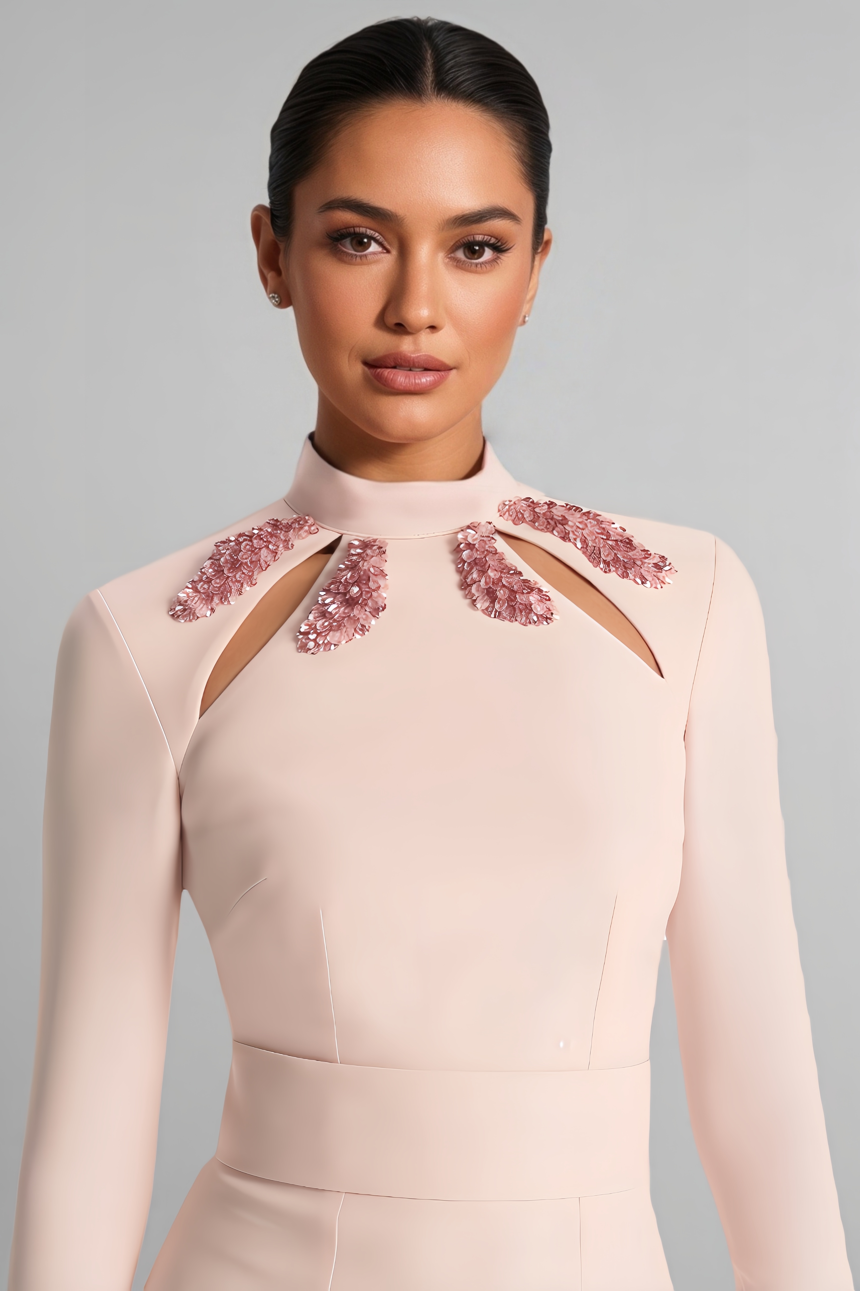 Dixie Leaf Embroidery Maxi Dress